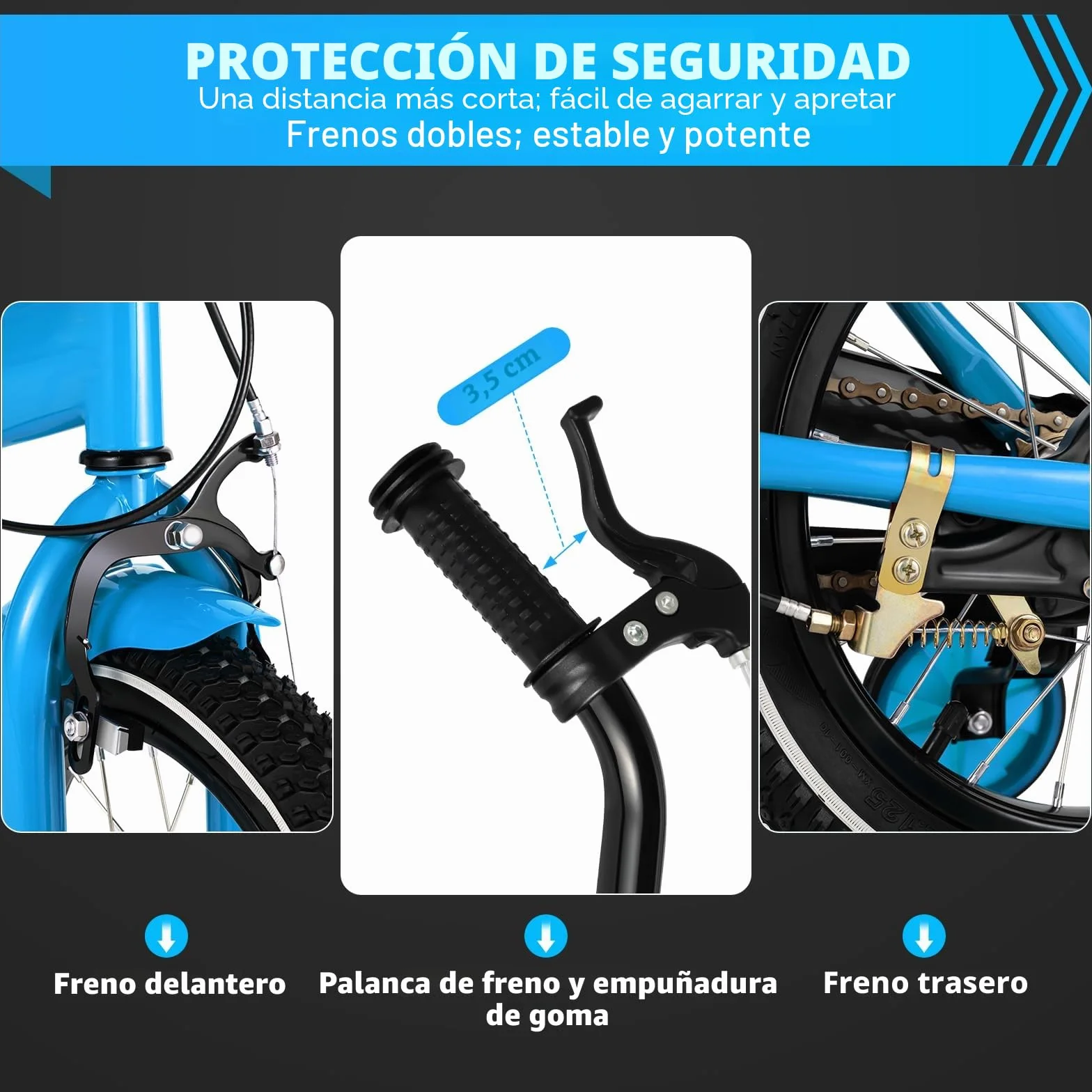 Bicicleta infantil de 14 pulgadas, ajustable para niños con protección de cadena, bicicletas para niños de 2 a 13 años de edad, niños y niñas