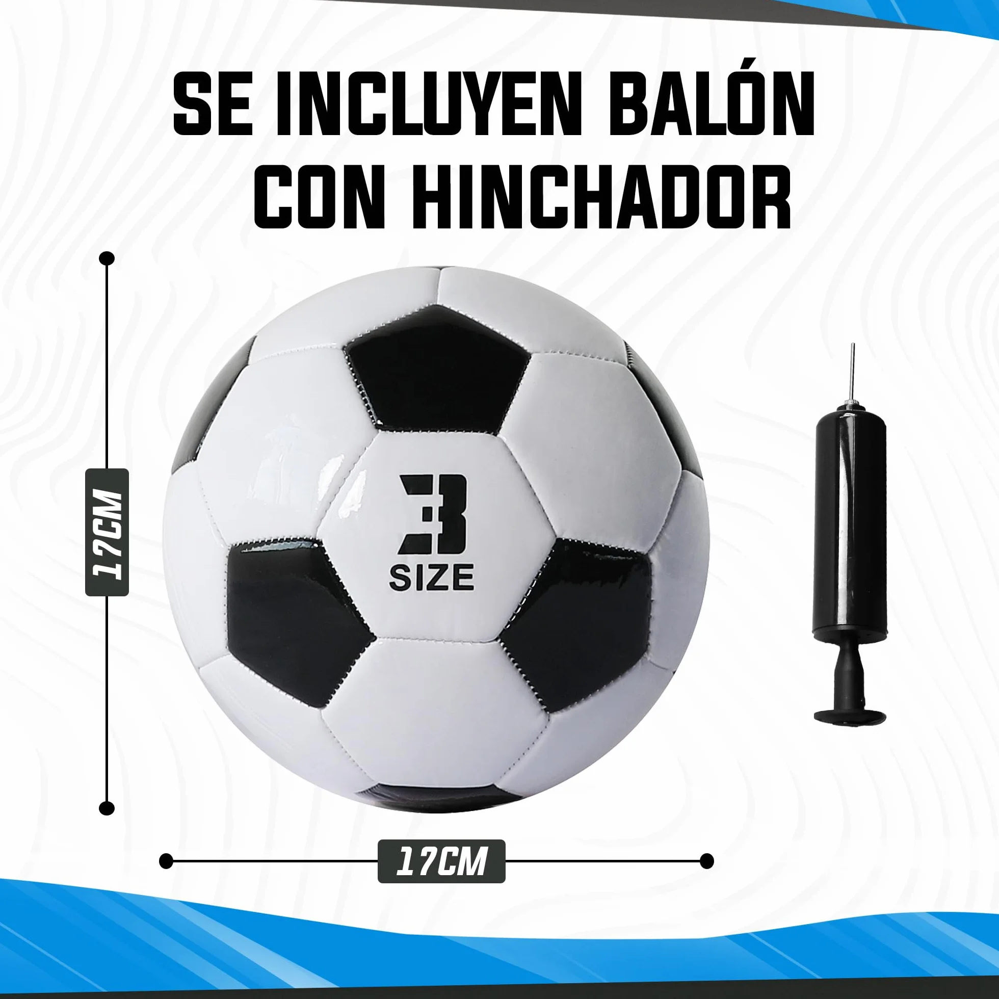 Porterías Fútbol Plegables con Balón e Hinchador