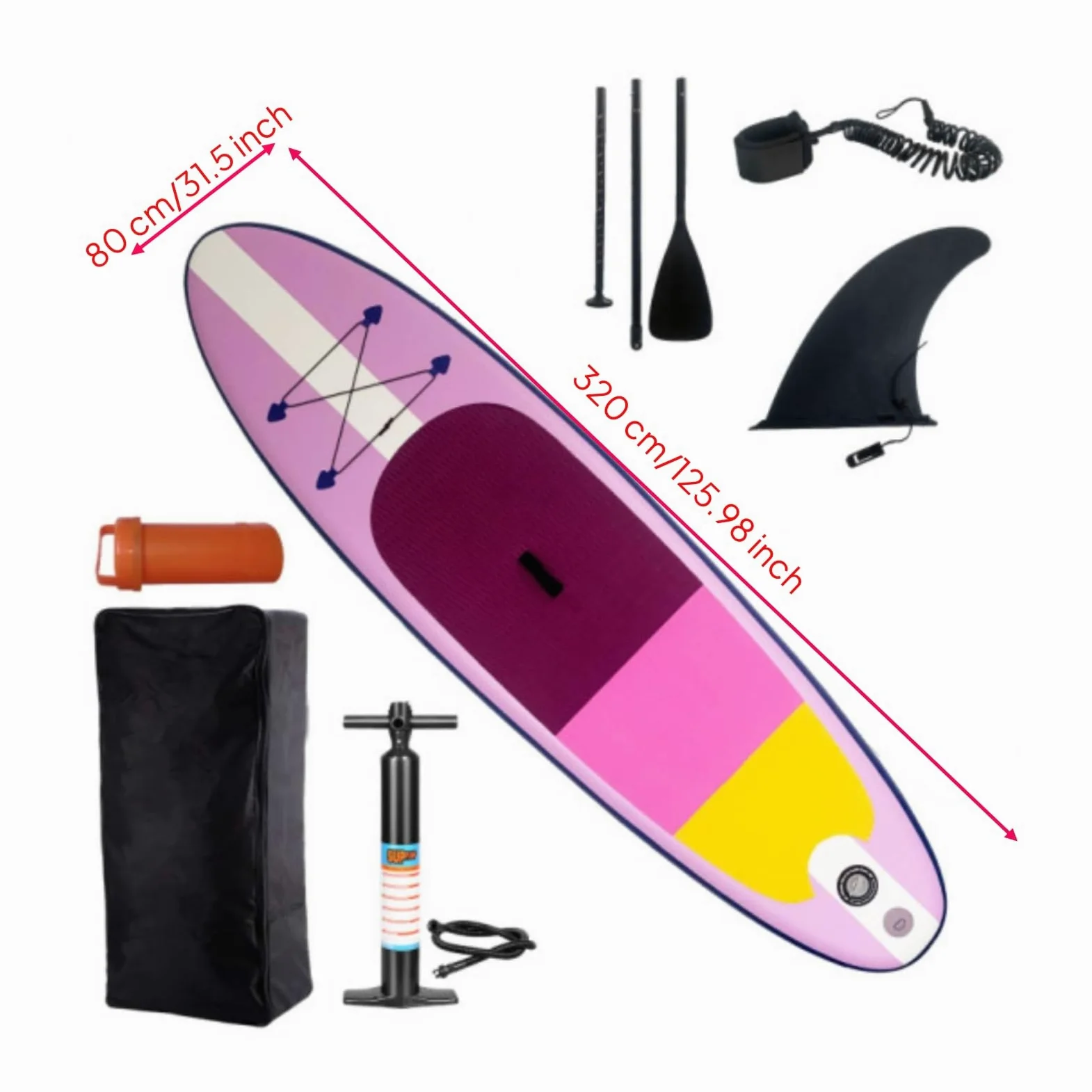 Qianly Tabla Paddle Inflable Portátil Tabla Paddle Hinchable Resisn para Adultos