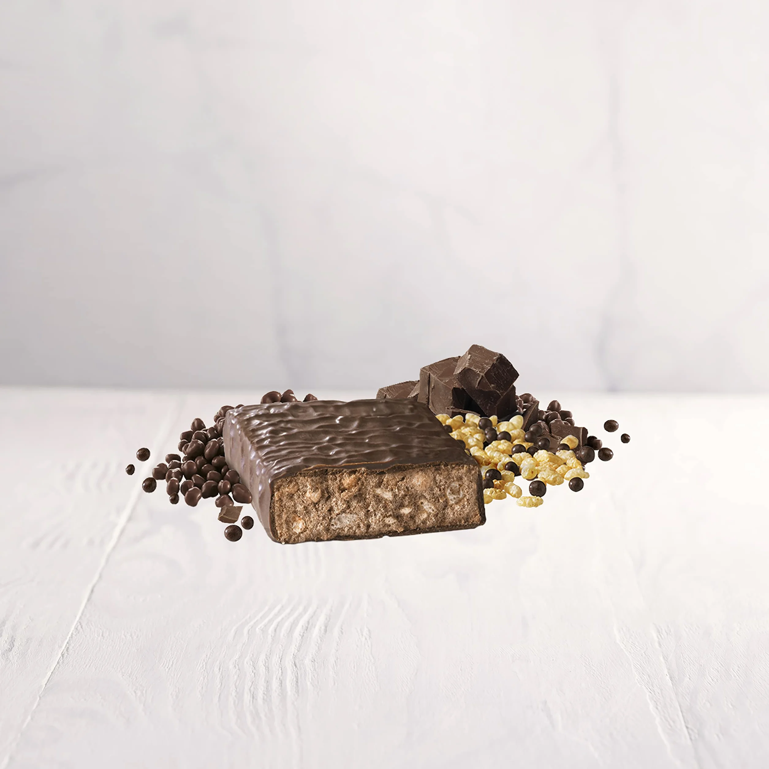 BIMANÁN KOMPLETT Barritas de Chocolate Crujiente, Ricas en Proteínas y Fibra, 12 Vitaminas y 4 Minerales, sin Gluten - 8 Unidades (280g)