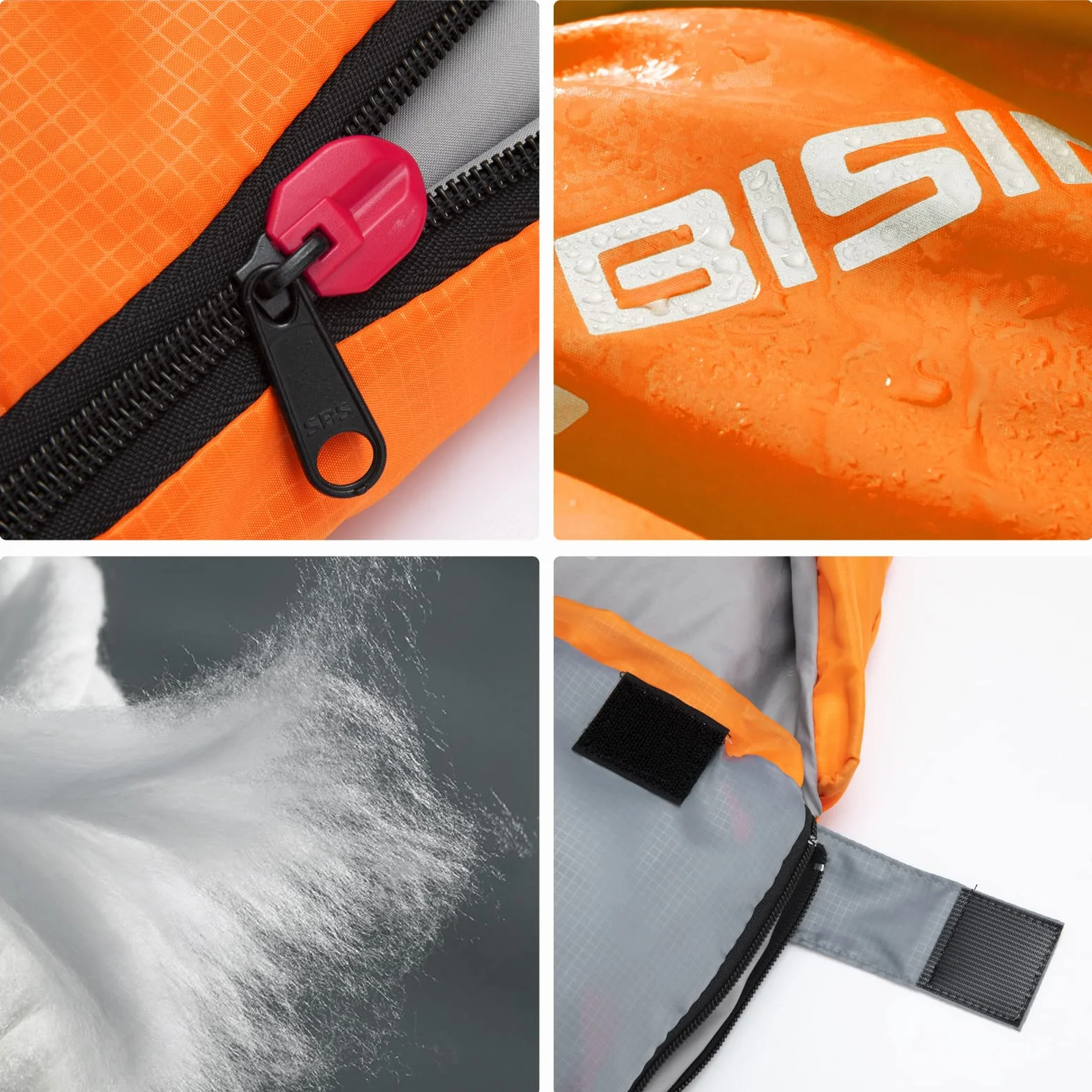 BISINNA Saco de Dormir con Almohada - 4 Estaciones, Ligero, Impermeable, cálido, Saco de Dormir con un Saco de compresión para Adultos, Camping