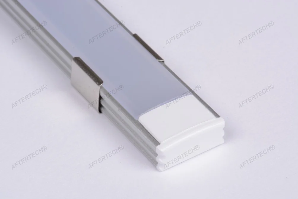 Perfil Aluminio para Tira LED 3m 17x7mm Barra Rígida + Tapa Mate