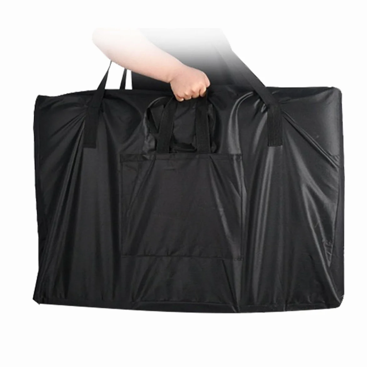 Bolsa de transporte impermeable para cama de masaje plegable, tela Oxford 600D, 90x62x18 cm, negro
