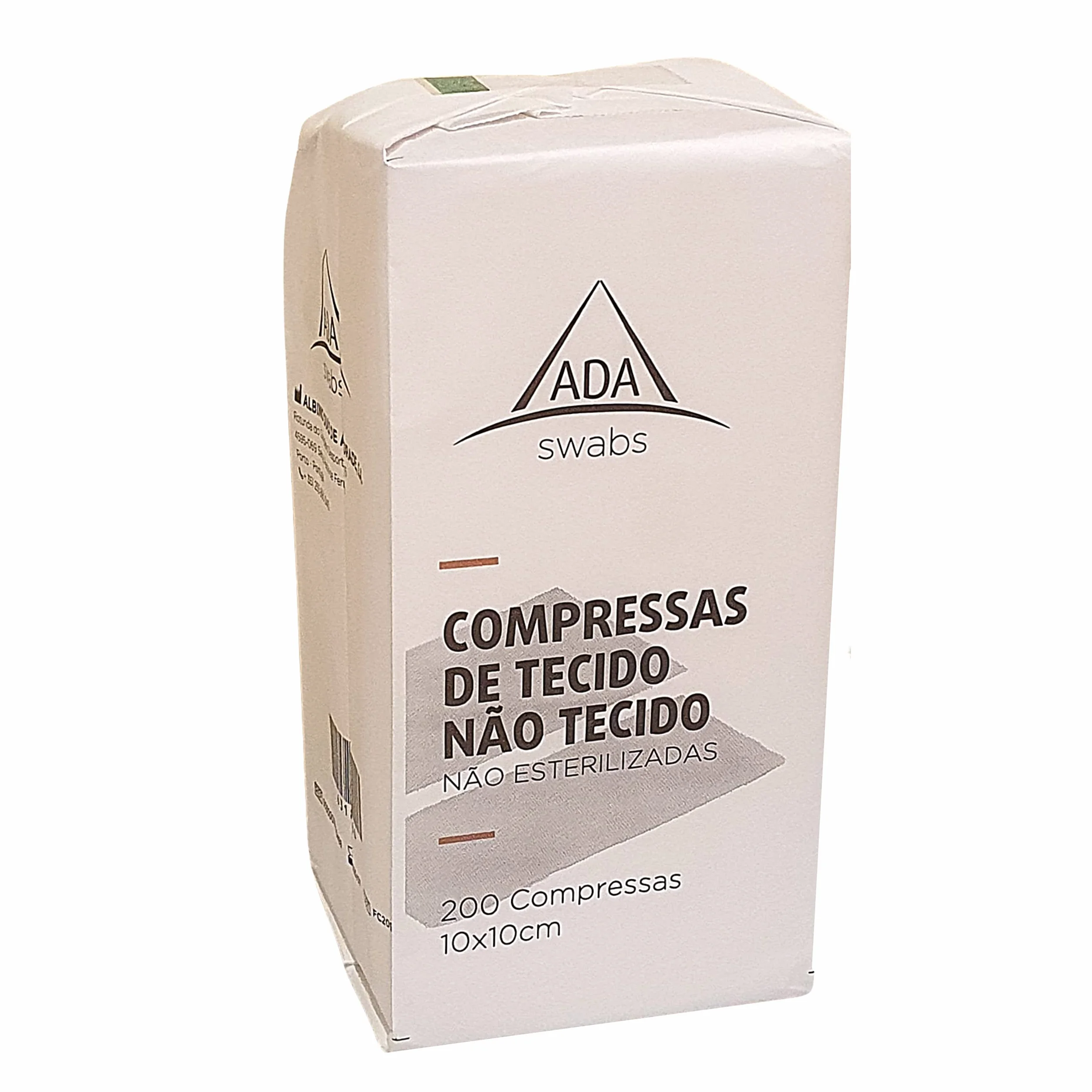 ADA Gasas de Tejido no Tejido 200 Unidades No Esteril TNT 10x10 30g 4 Capas