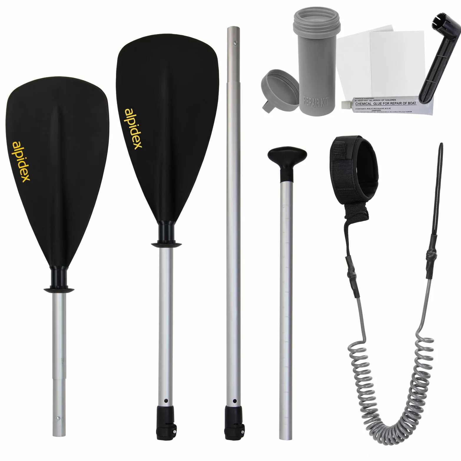 ALPIDEX Tabla Paddle Surf Hinchable 320x76x15cm hasta 200kg Sup Padel Set | Doble Remo, Bolsa Transporte, Aletas, Bomba, Correa, Kit Reparación, Estable, Ligero, Principiante, Lago, Río, Adulto, iSUP