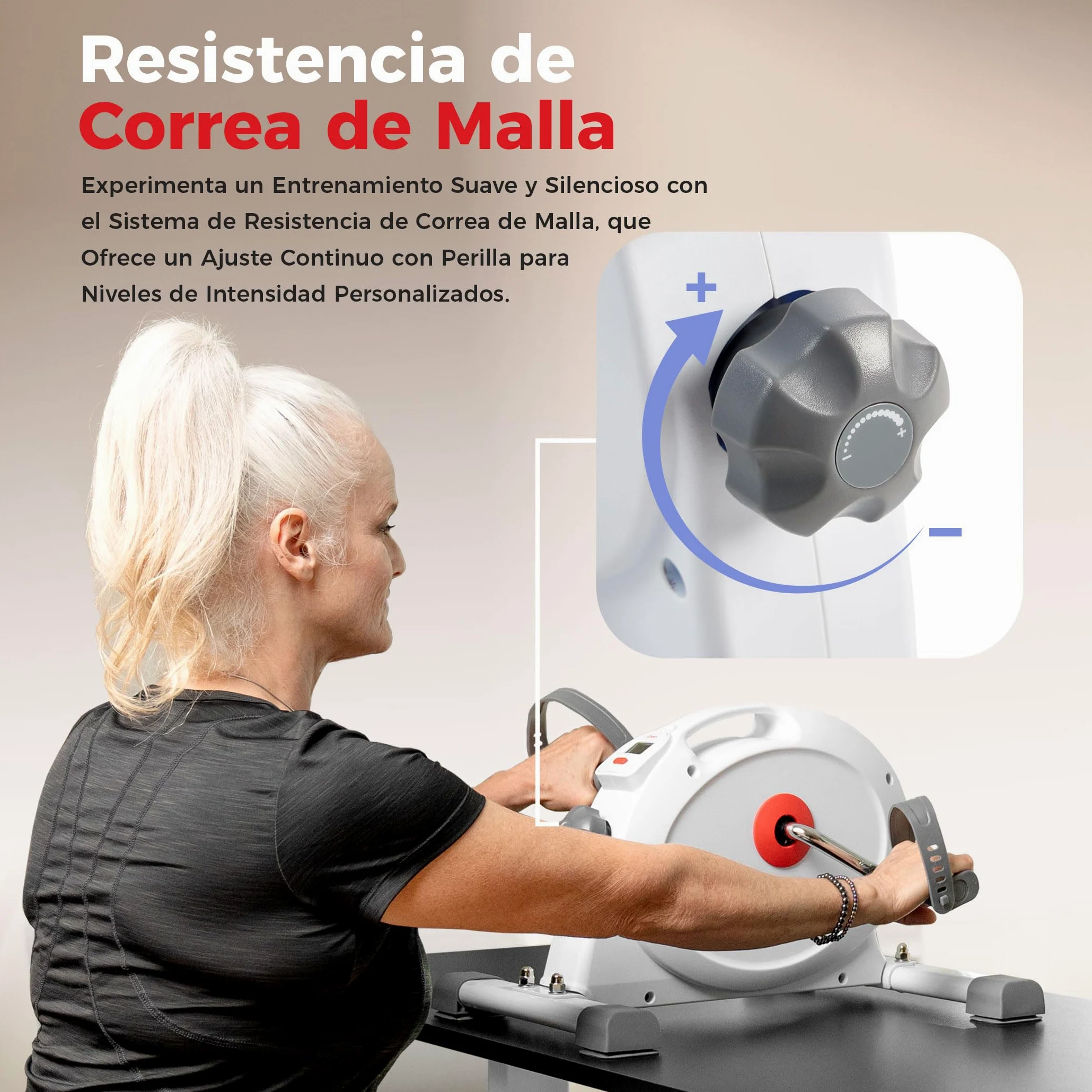 Sunny Health & Fitness | App SunnyFit, Pedaleo Bidireccional, Ciclismo de Bajo Impacto, Uso para Rehabilitación y Recuperación, Portátil, Silencioso