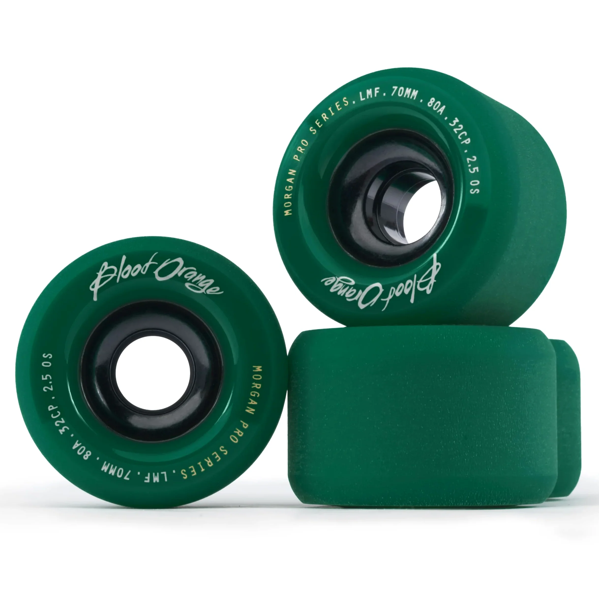 Blood Orange Morgan Pro 70mm Ruedas Longboard (Midnight Green - 80A)