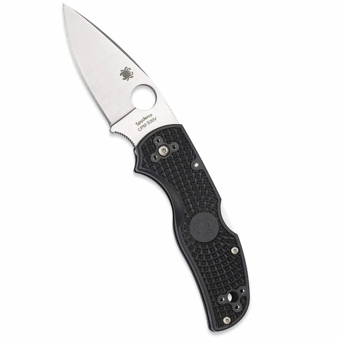 Spyderco C41PBK5 Cuchillo tascabile, Unisex - Adulto, Negro, un tamaño
