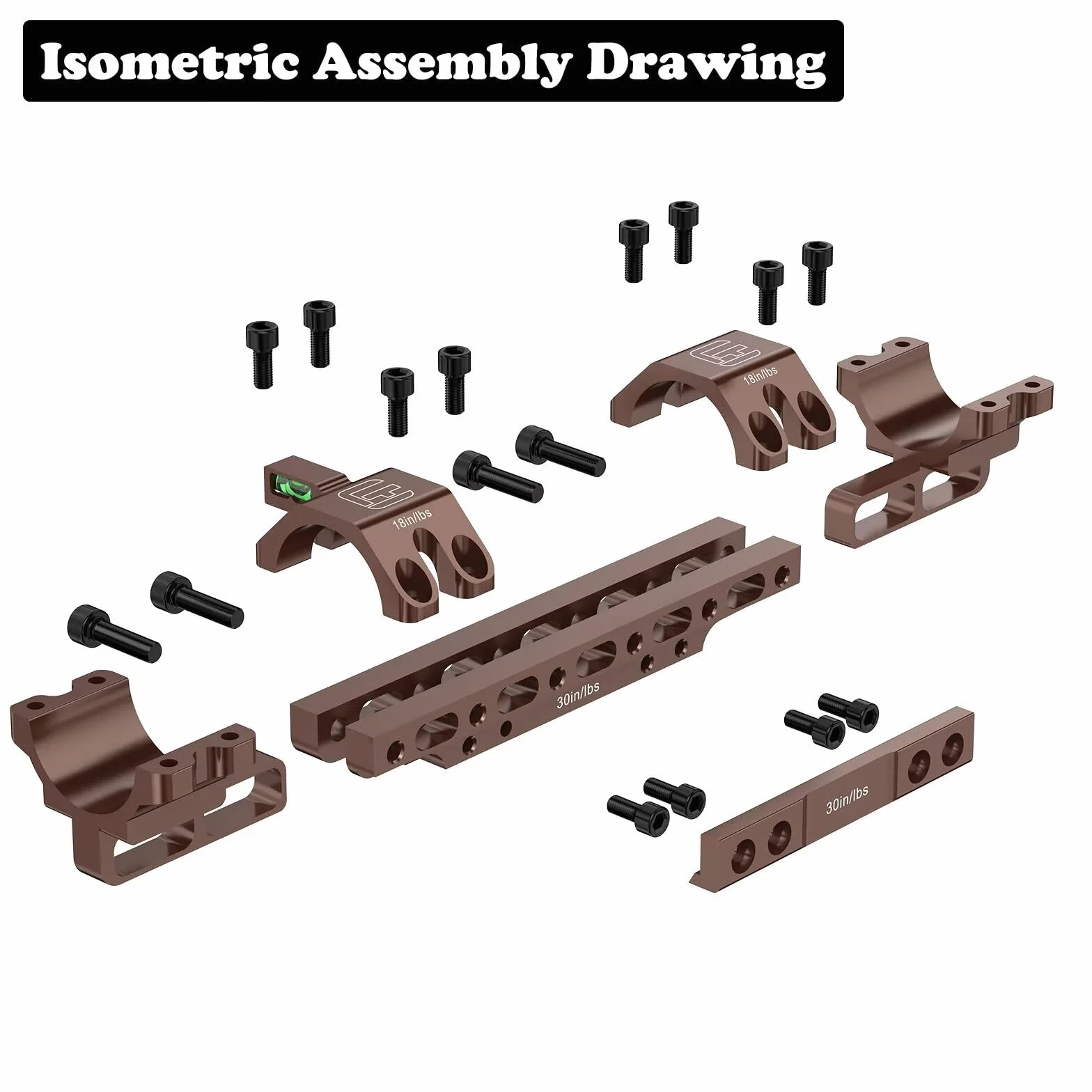 WestHunter Optics Precision WH304 Dovetail Scope Mount, Exclusiva para Competencias Deportivas | Brown