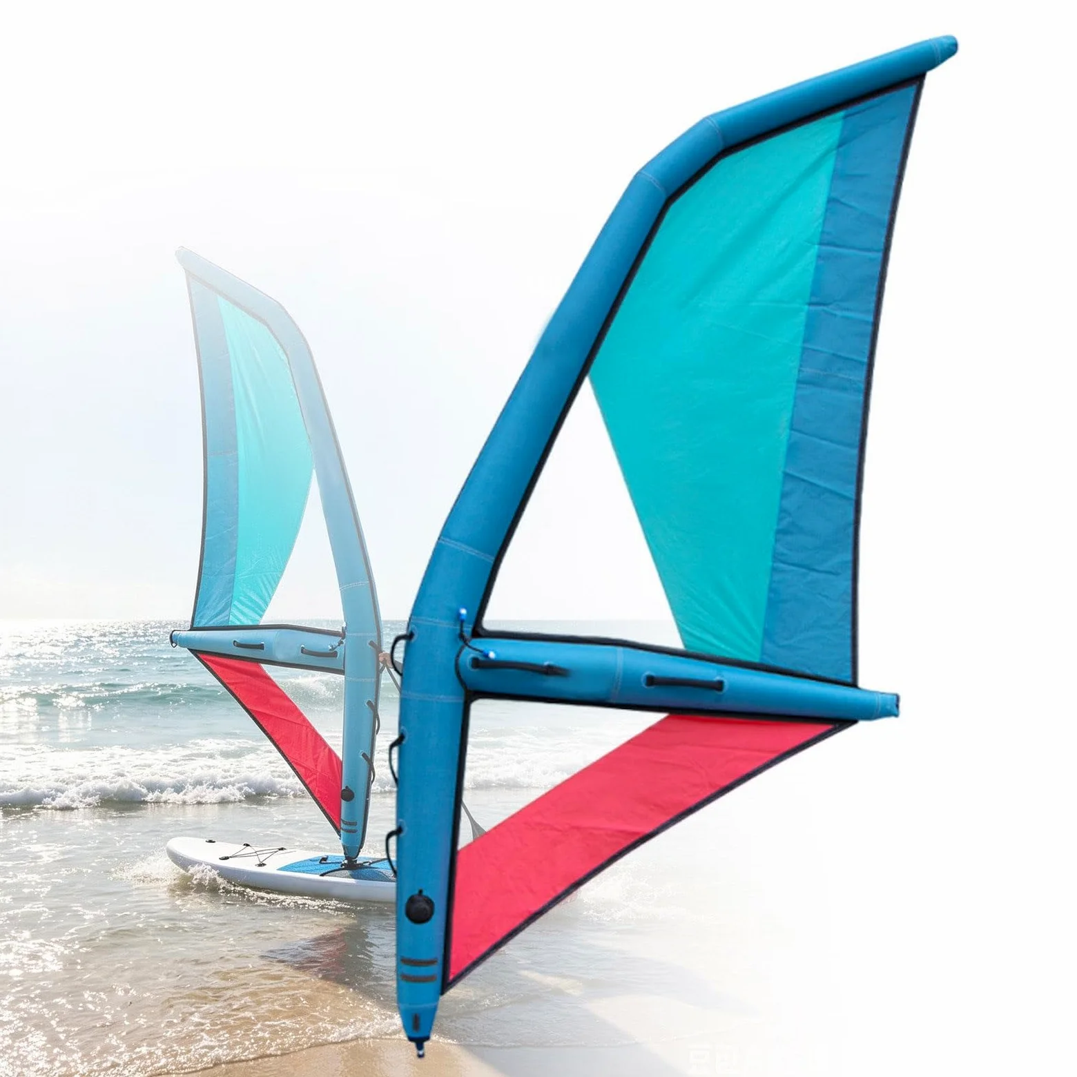 Vela Paddle Board Hinchable con Tejido Reforzado Sup | Vela Portátil Con Ventana PVC, Bomba, Bolsa Transporte Y Base Articulada Para Actividades Náuticas