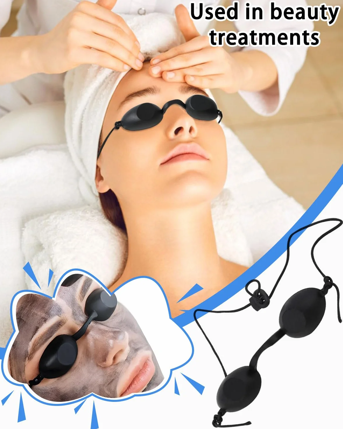 Gafas LPL de Bronceado de Seguridad Ajustables Protección Ocular UV Infrarrojos 2 Piezas