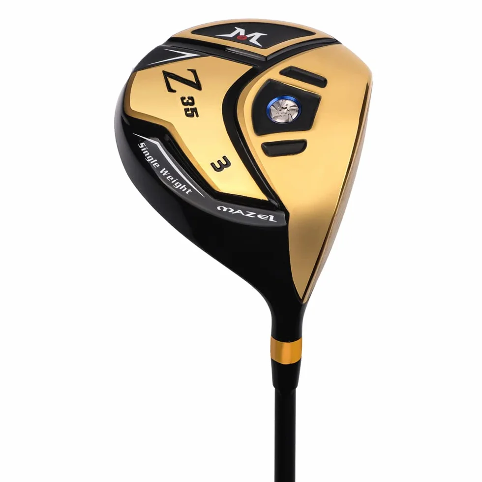 MAZEL Golf Fairway Wood - Palo de golf para hombre, 3 maderas, 15 grados, 44 pulgadas, eje de grafito para diestros