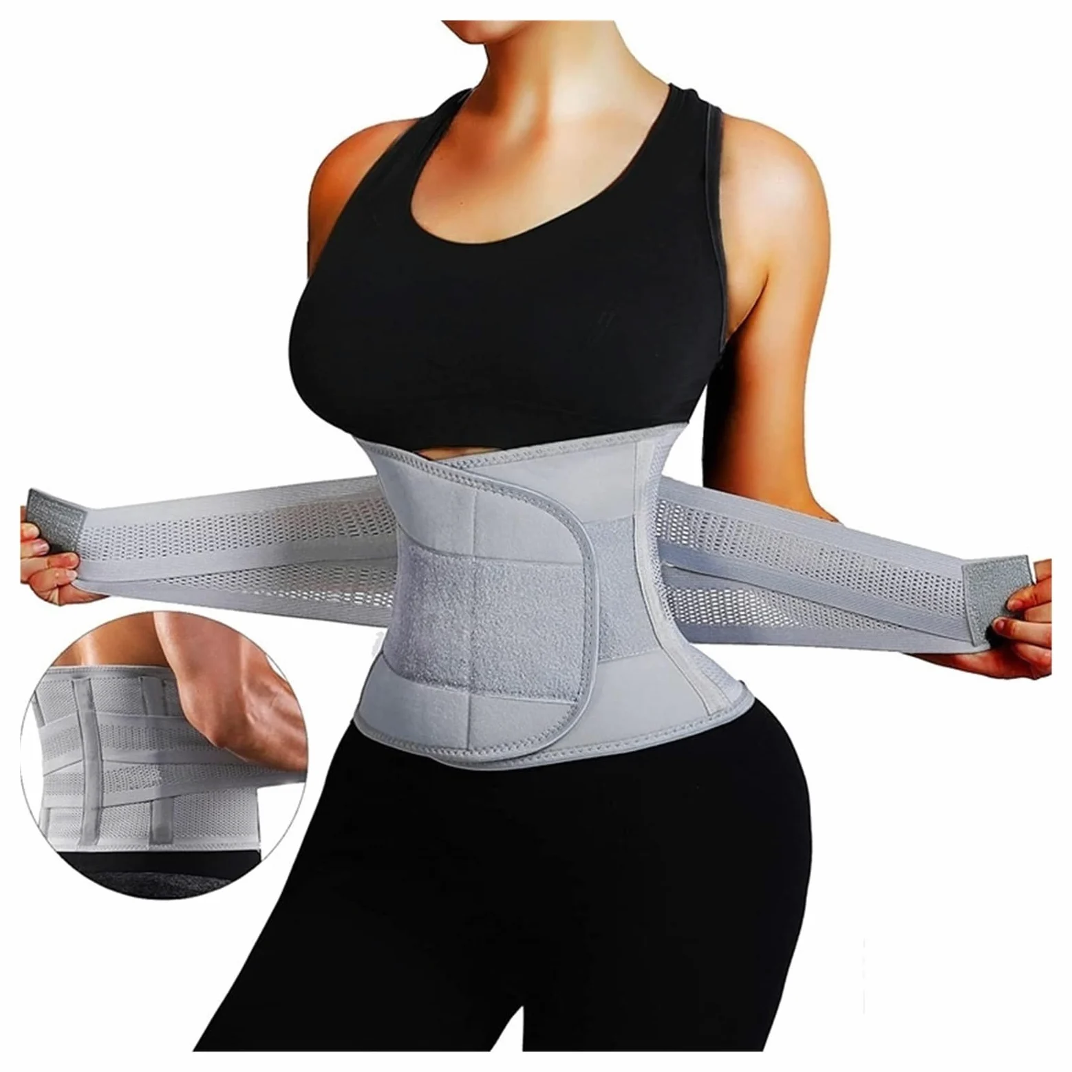 Faja Abdominal Mujer Faja moldeadora de cintura, cinturón de soporte de espalda for mujeres y hombres, correa de control abdominal adelgazante, corsé de doble compresión.