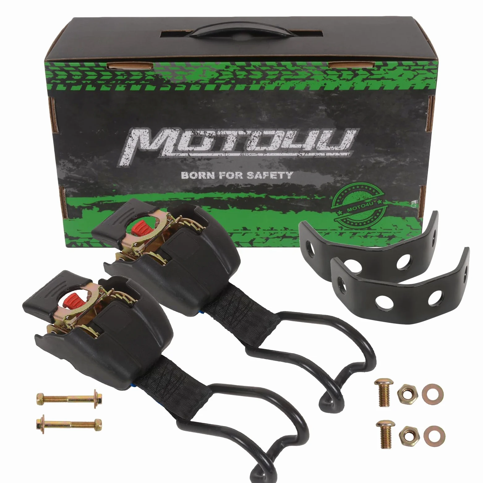 Oldbones Correa de trinquete retráctil para barco, correas de trinquete resistentes con kit de soporte de montaje para Gunwales, correa de amarre automático de 50 mm x 1.1 m para barco seguro con