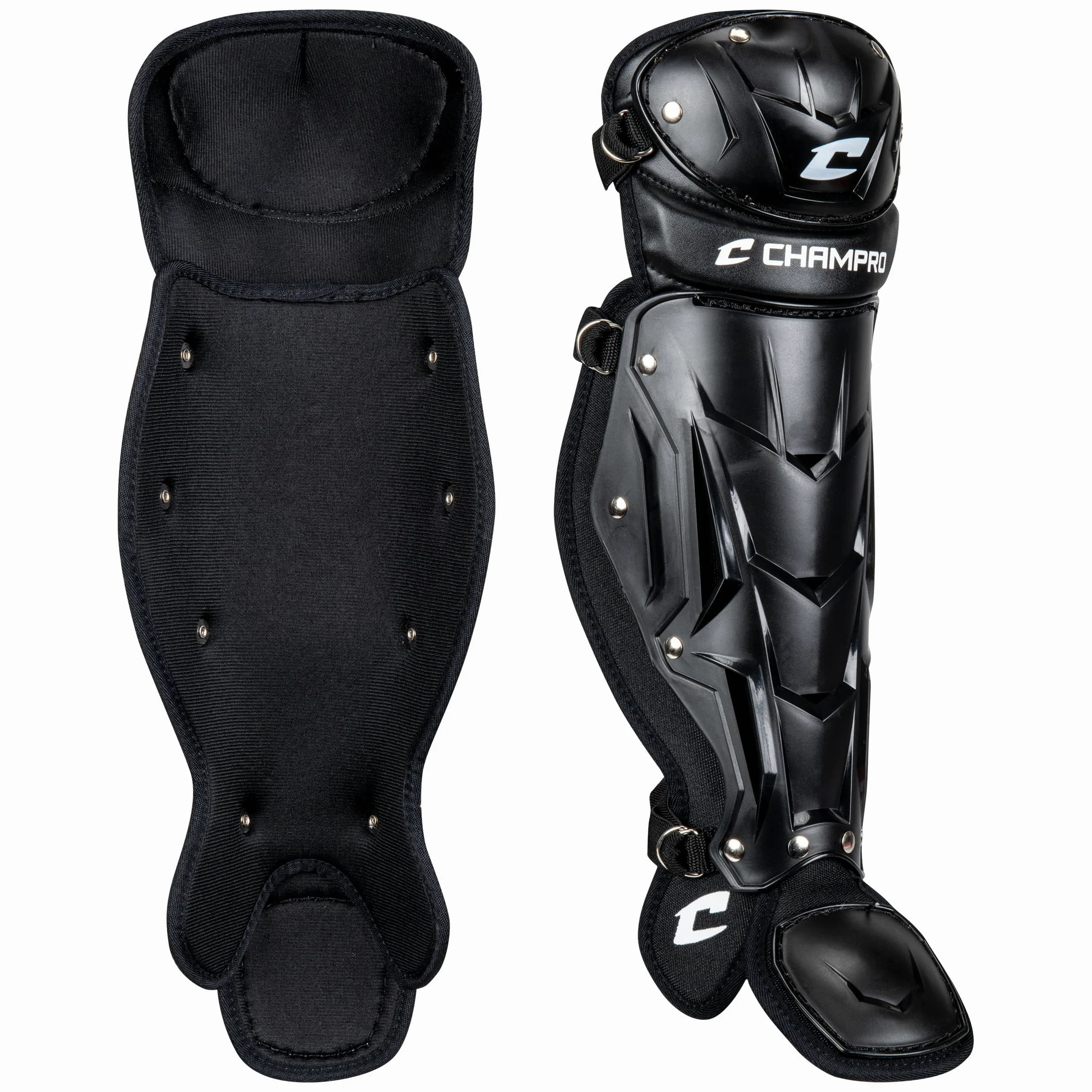 Champro Optimus MVP - Protectores de piernas para atascador de béisbol, 14.5" longitud de la espinilla