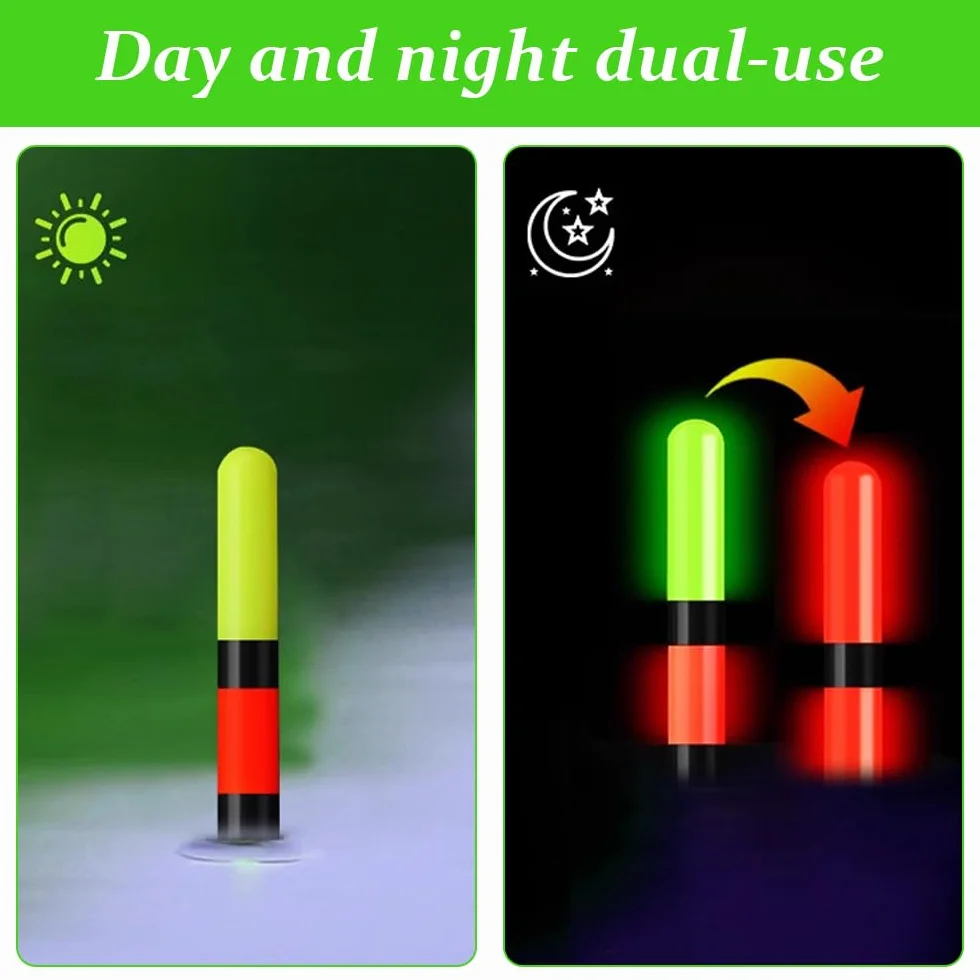 Juego de 3 poses de pesca LED, 6 g/8 g/9 g, con sensor de gravedad y base de metal
