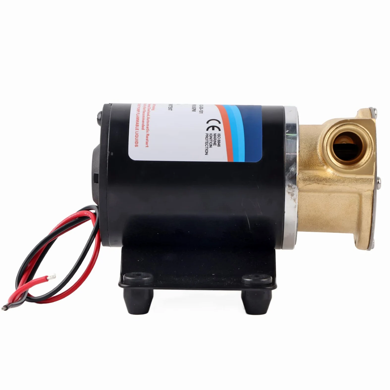 Hyuduo Bomba de Drenaje Bomba de Achique Centrífuga Autocebante de Plástico de Ingeniería 24V 8GPM 30L Min Elevación para Yate Lavado de Autos Jardín Pulverización Transferencia de Agua