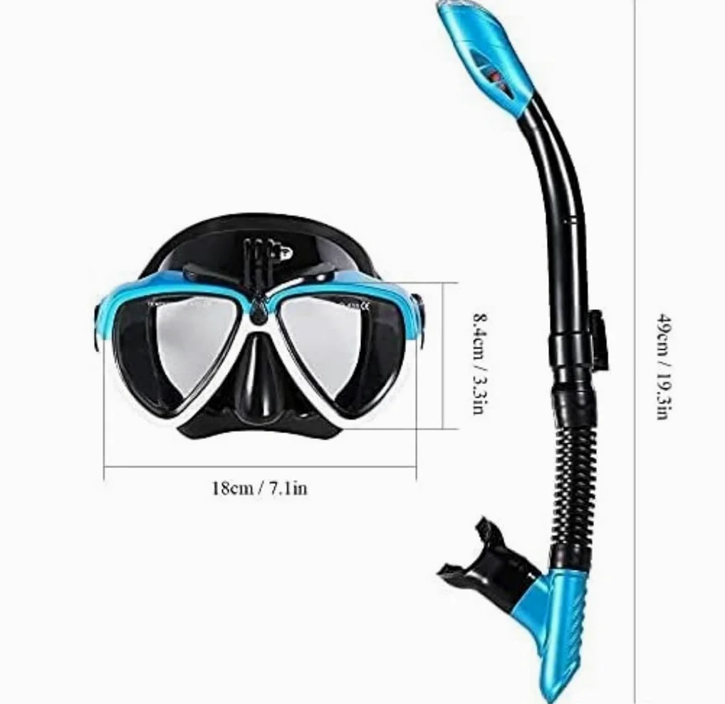 Máscara Snorkel Máscara Buceo Máscara De Buceo Snorkel Máscaras Set Anti Niebla Natación con Tubo Seco para Hombres Mujeres Equipo de Snorkel