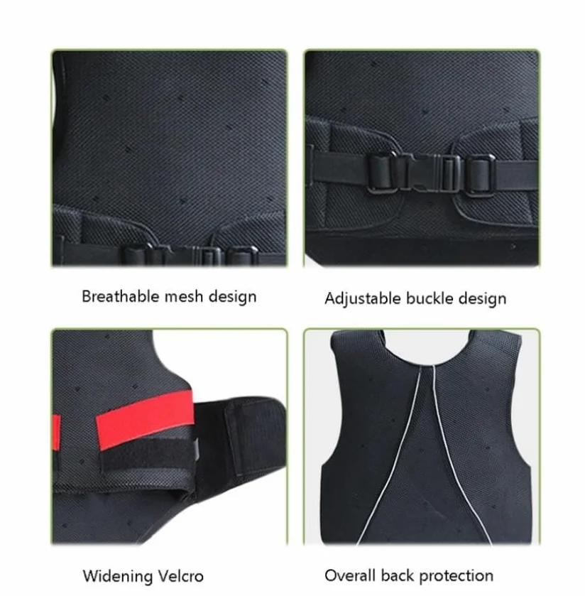 Protector Corporal Equitación, Chaleco Protector Ecuestre Negro, Varios tamaños(L(Suitable for Height 170-185cm))