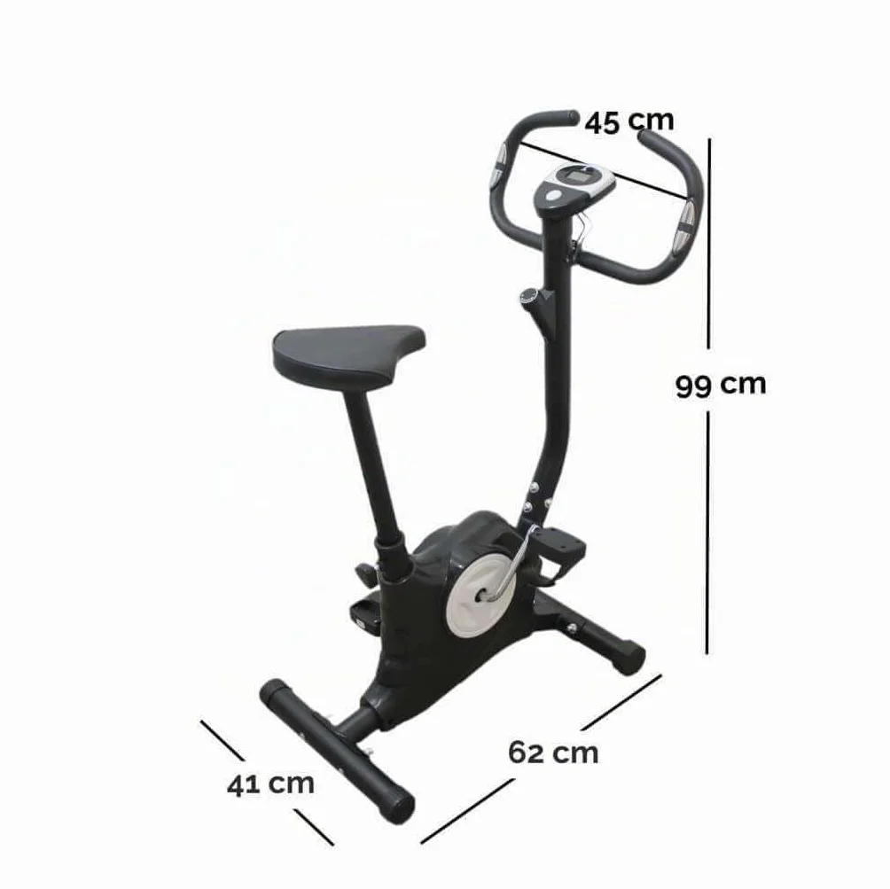 Ffitness FLC201BN - Bicicleta estática fácil de trabajar en casa con cardio Gym Fitness Trainer, equipo deportivo, entrenamiento corporal, adelgazar la celulitis, músculos y piernas resistencia, Negra