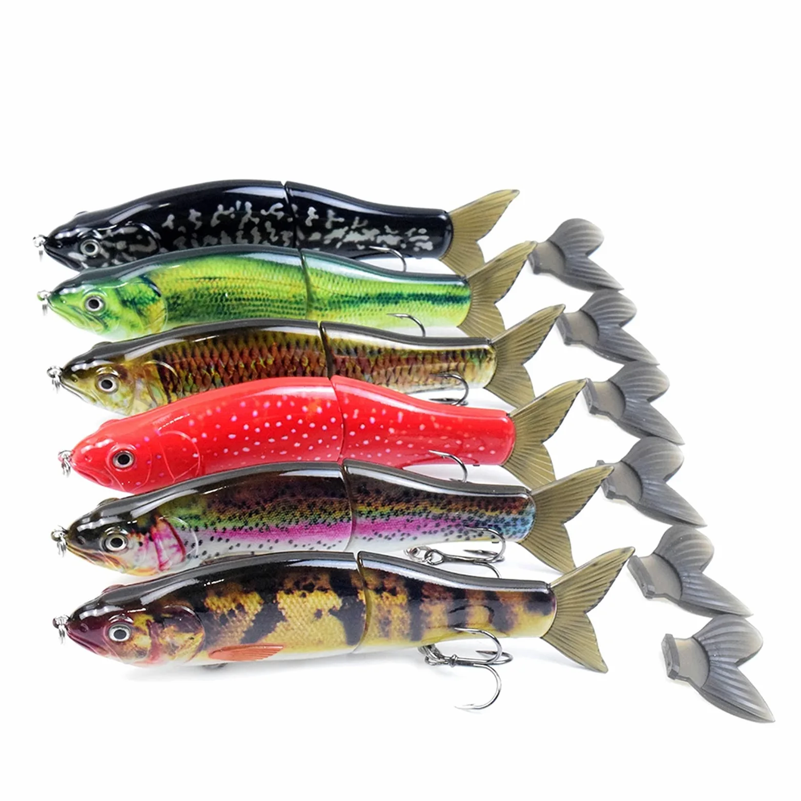 Señuelos de Pesca Señuelos de Pesca Flotante Deslizante Shank wobblers Duro Cebo Artificial Bajo Pike Pesca Juntas de la Pesca Switebait Tackle 2pcs Cebos Artificiales (Color : 1)