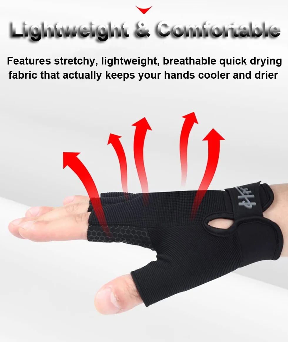 SUJAYU Guantes sin dedos, guantes de pesca, guantes de remo, guantes de vela, guantes de remo, guantes de kayak, guantes de agua, guantes deportivos, guantes de pesca para hombres y mujeres (gris, S)