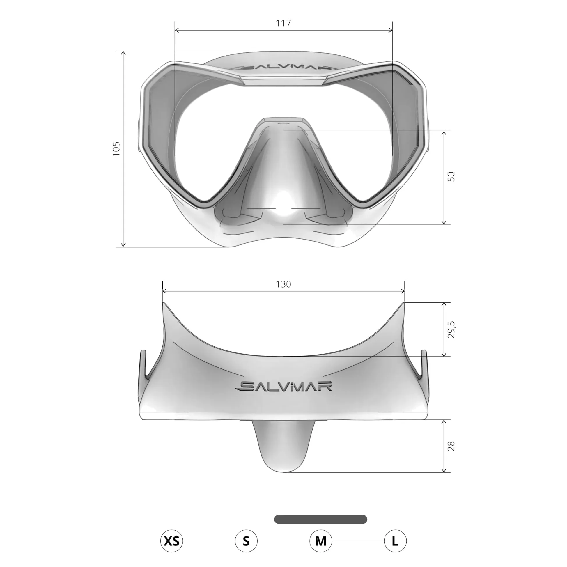 Salvimar Neo Anti Fog - Máscara antiniebla para adultos para pesca submarina, buceo