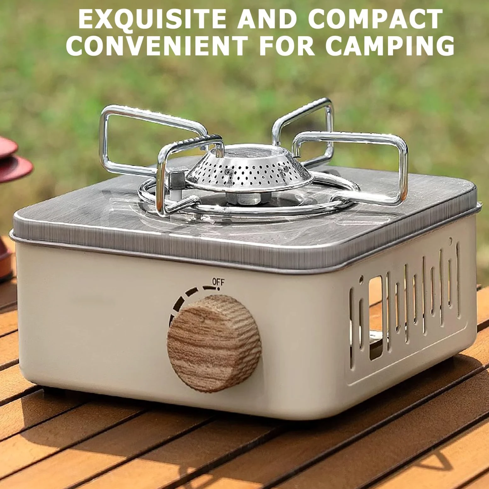 Estufa portátil de gas butano, cocina de camping con bolsa de transporte para cocinar al aire libre, picnics, emergencias, uso en interiores, estufa de camping fácil de usar