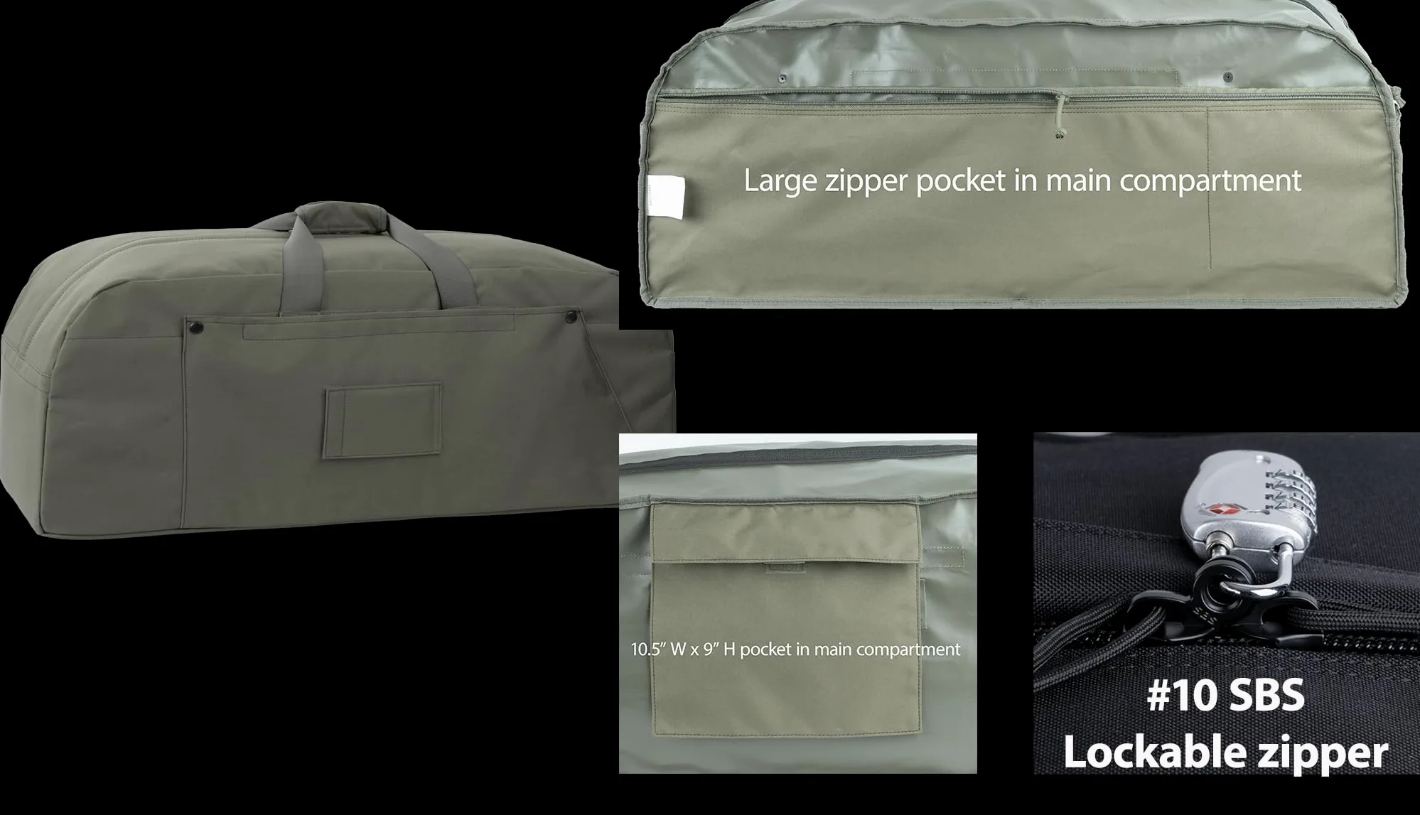 Combat Pilot - Bolsa de lona grande de 85 l, resistente al agua, mochila militar para gimnasio, trabajo y viajes tácticos