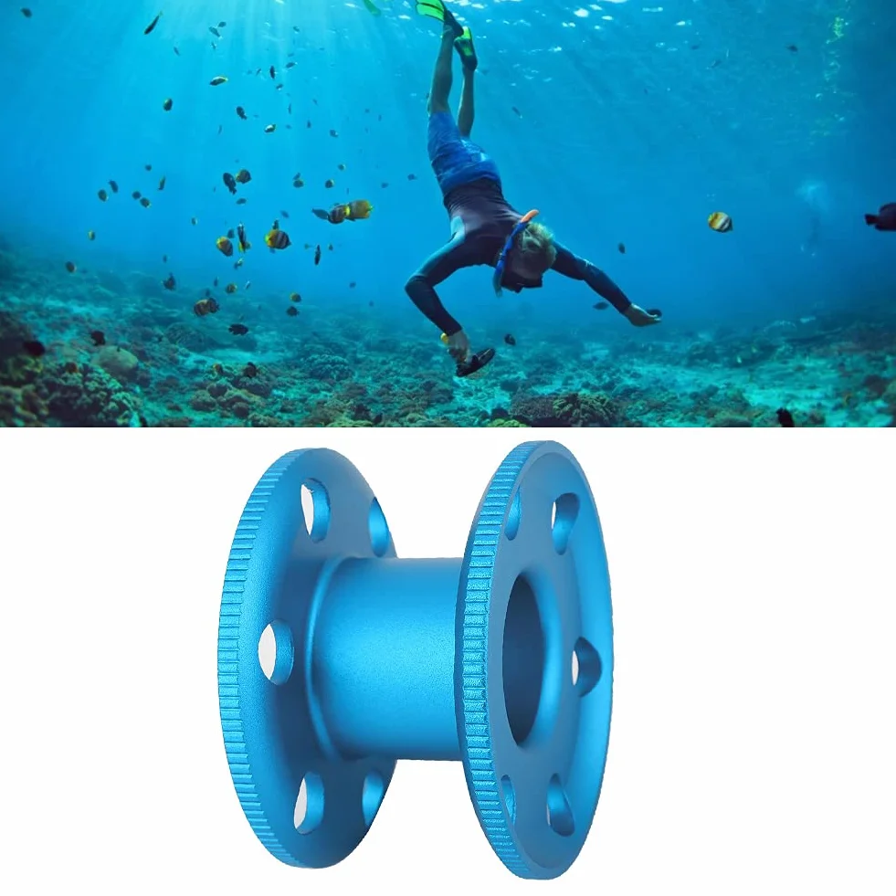 Carrete de dedo de buceo, aleación de aluminio duradera, carrete de buceo, accesorio de esnórquel submarino