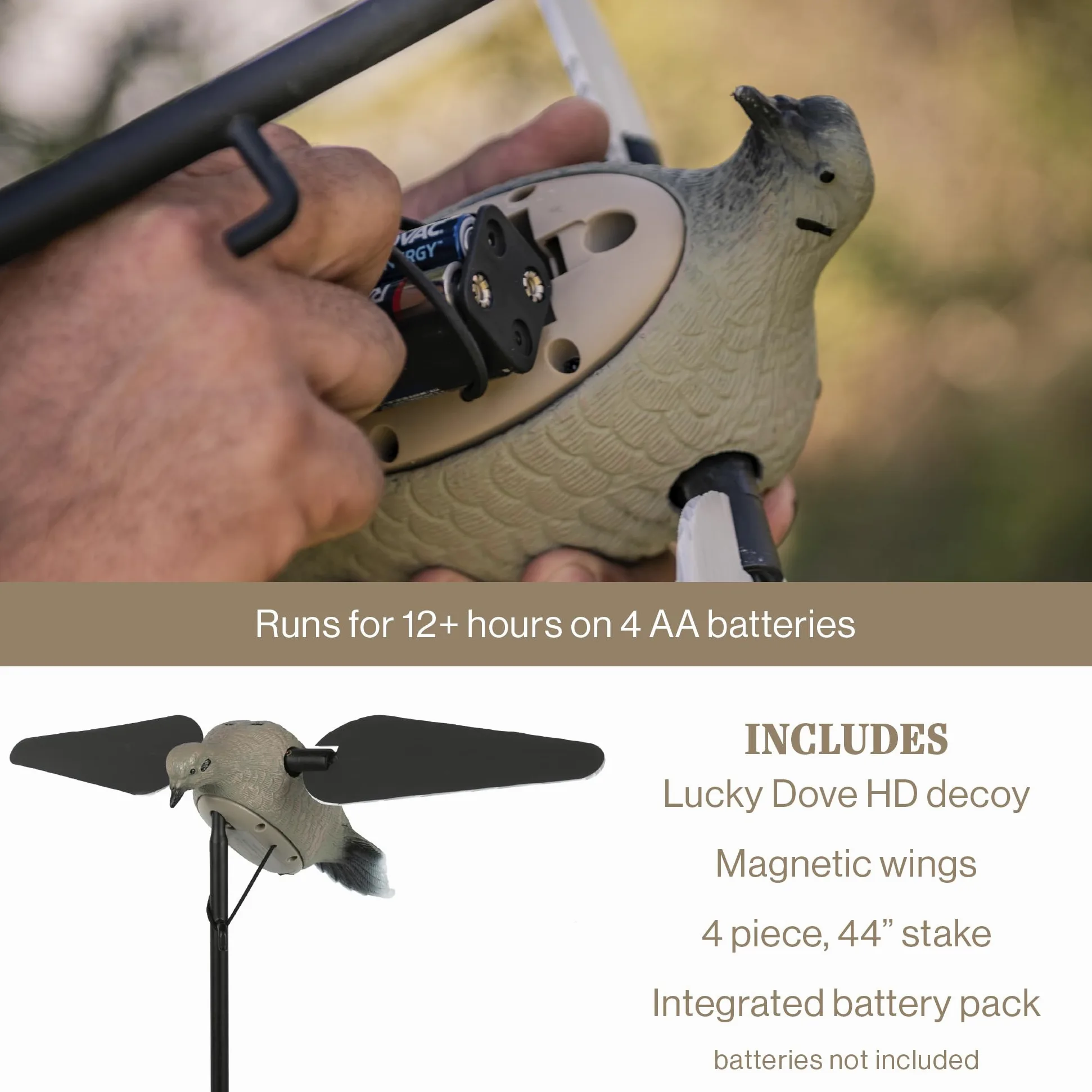 Lucky Duck - Señuelos de caza de paloma HD, Lucky HD Dove Decoy