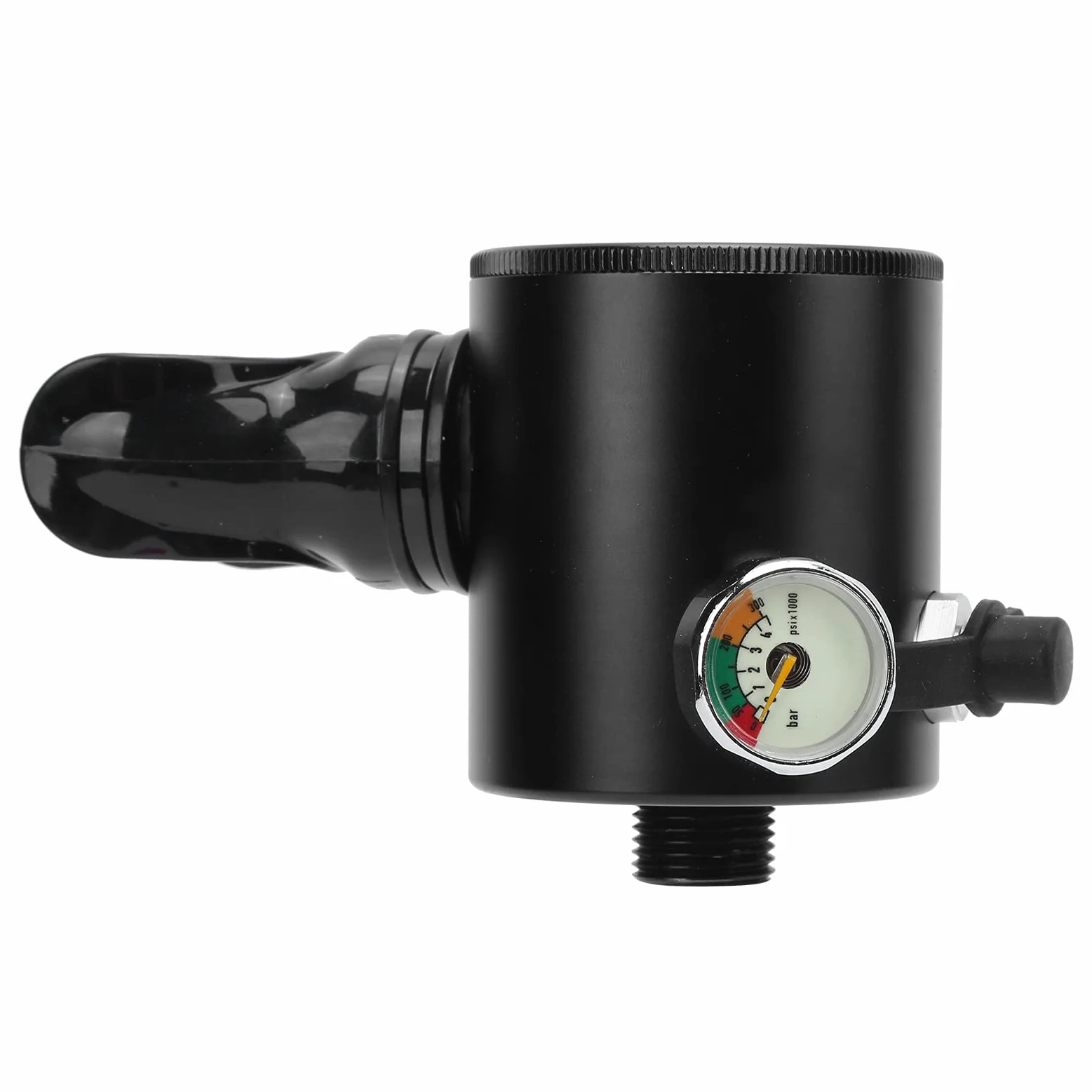 Tanque de Buceo Portátil de 0,5 L Cilindro de Oxígeno Subacuático de Fácil Respiración para Bucear con Bolsa de Almacenamiento y Manómetro Luminoso para Salvavidas