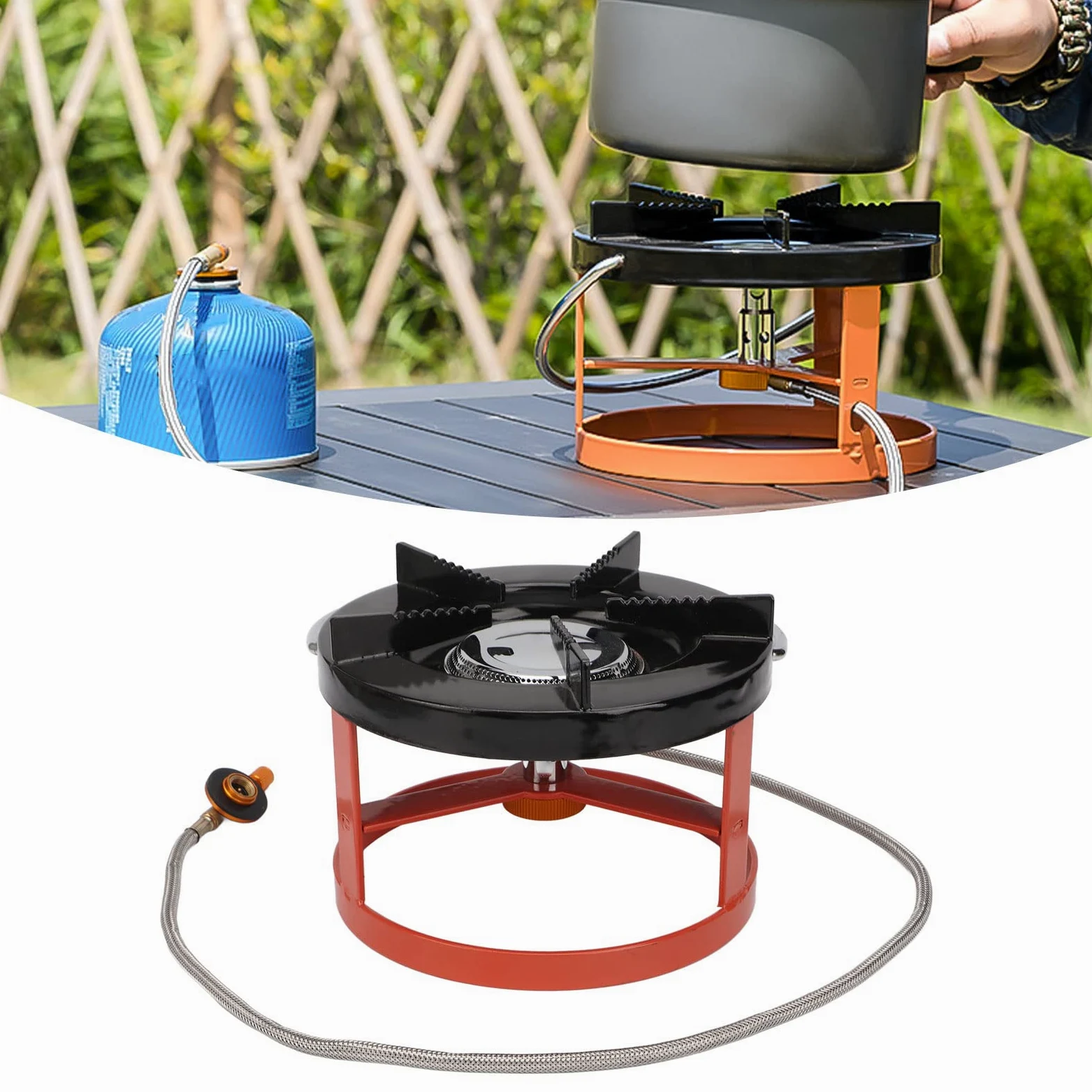 Equipo de camping Split Camping Cocina de gas portátil de gas plano – Cocina exterior con mango para picnic de senderismo, GenericNsoz48TM0B, #811