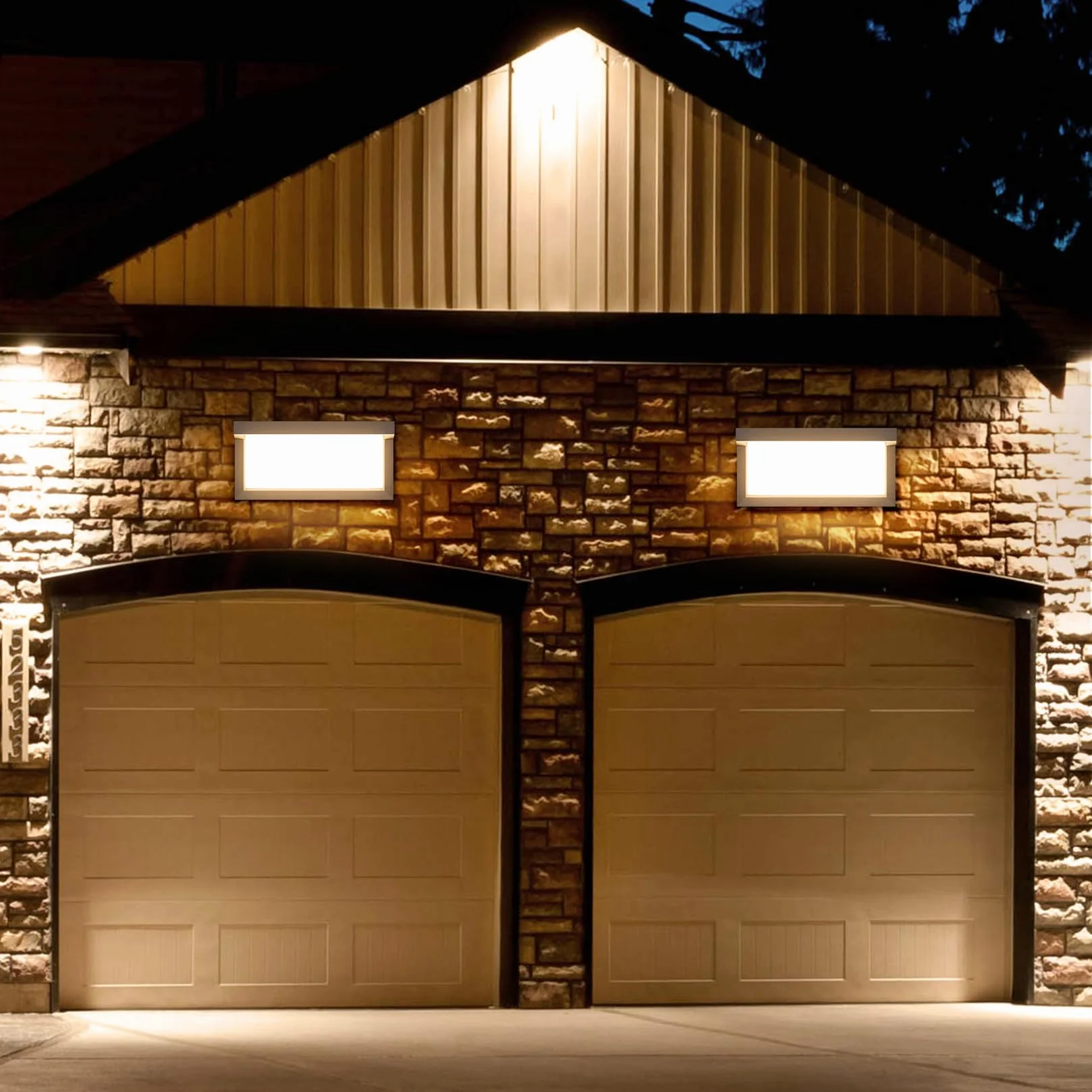 Klighten 24W 3000K IP65 Aplique LED Exterior Aluminio Rectangular Antracita