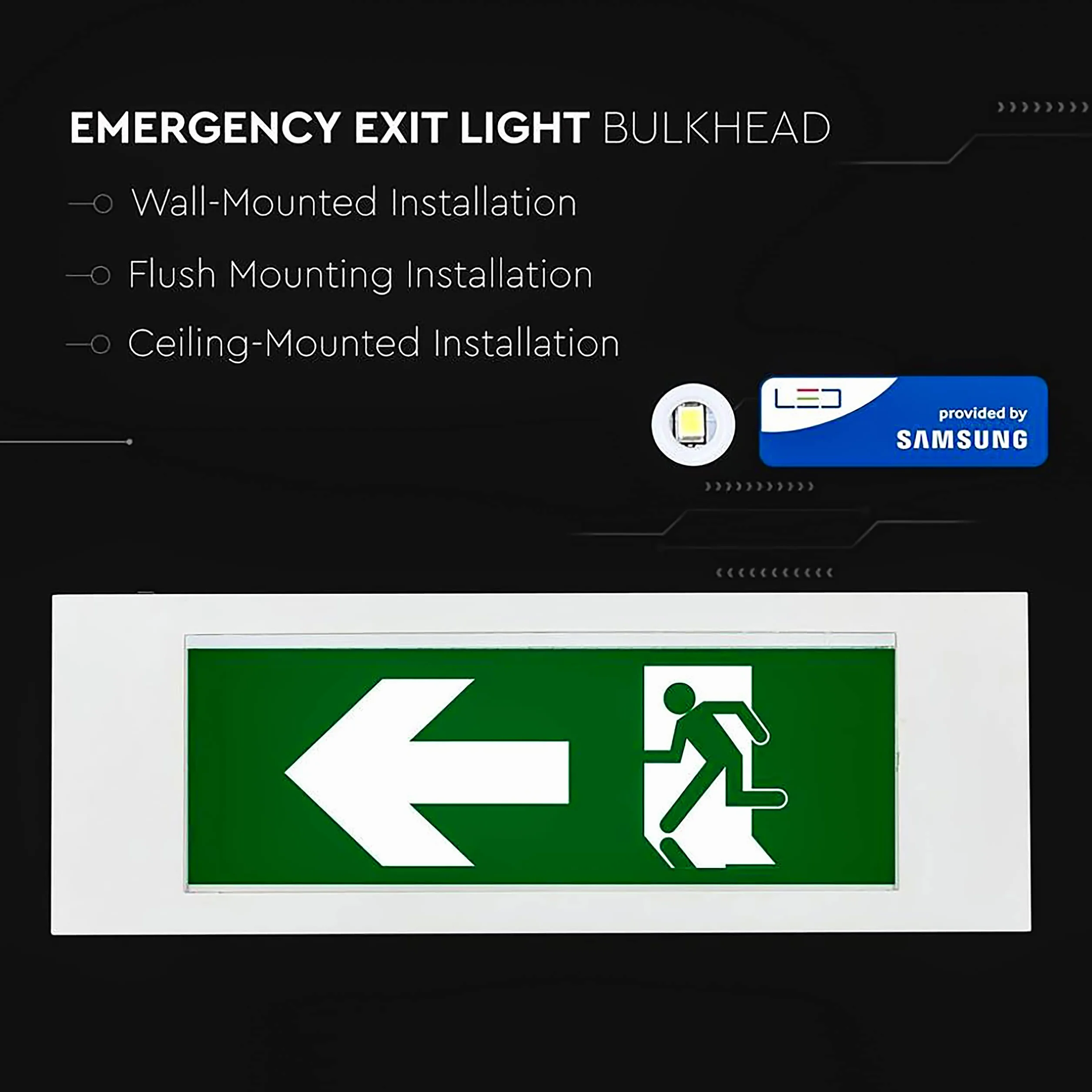 V-TAC Lámpara LED de Emergencia 3,8W 25000 mAh IP20 6000K Luz Empotrable