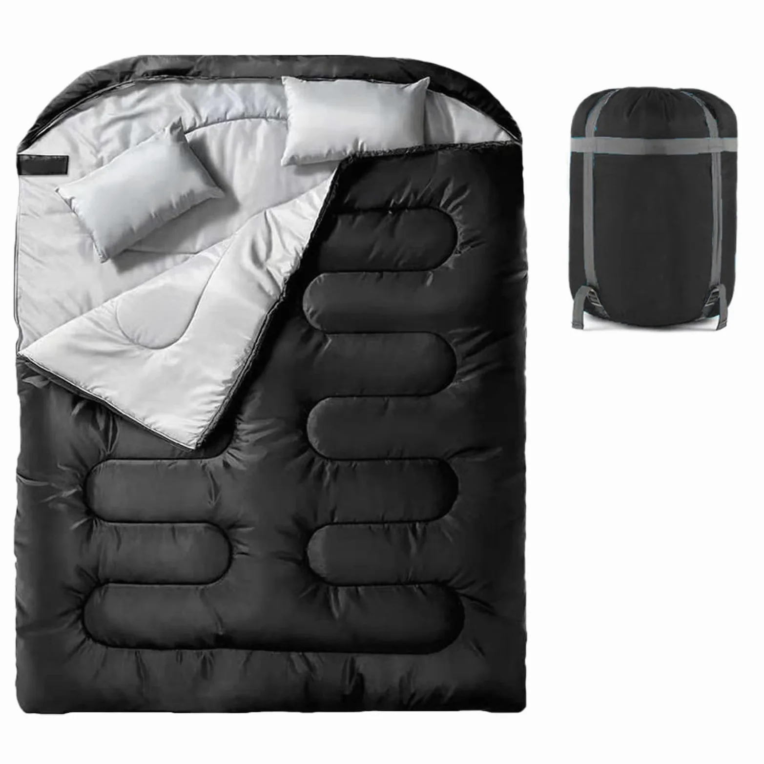 Saco De para 2 Personas Adultos,Saco 2 Plazas Todo Tiempo para Senderismo | Manta para Camping Verano Invierno Deporte Aire Libre Viaje Hombre Mujer