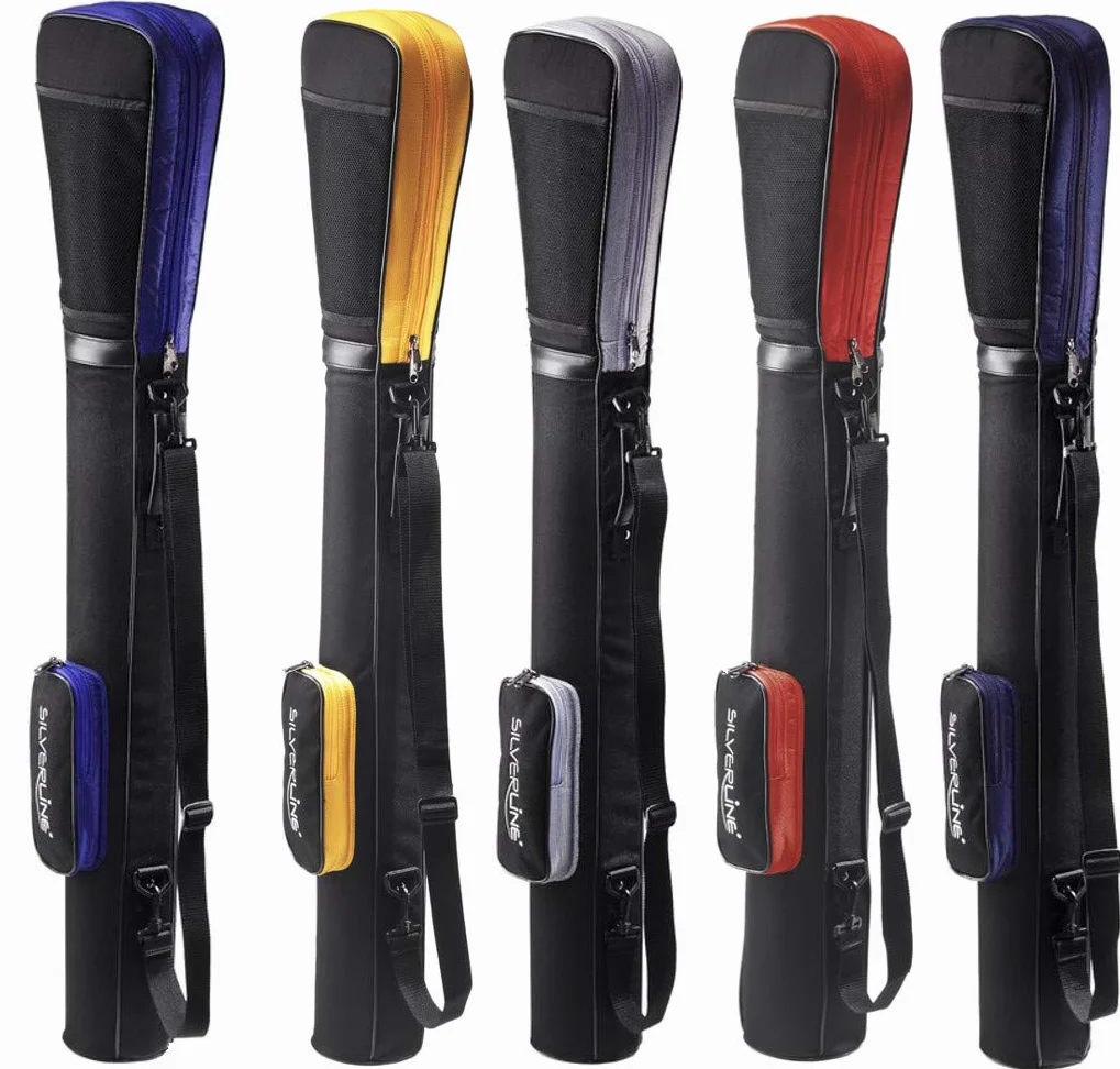 Killagolf©-Tees Free - Bolsa de golf, funda para lápices y bolsa de viaje, con cubierta protectora integrada y bolsillo exterior, para hasta 8 raquetas, 1 pack de Killagolf©-Tees Free (azul marino)