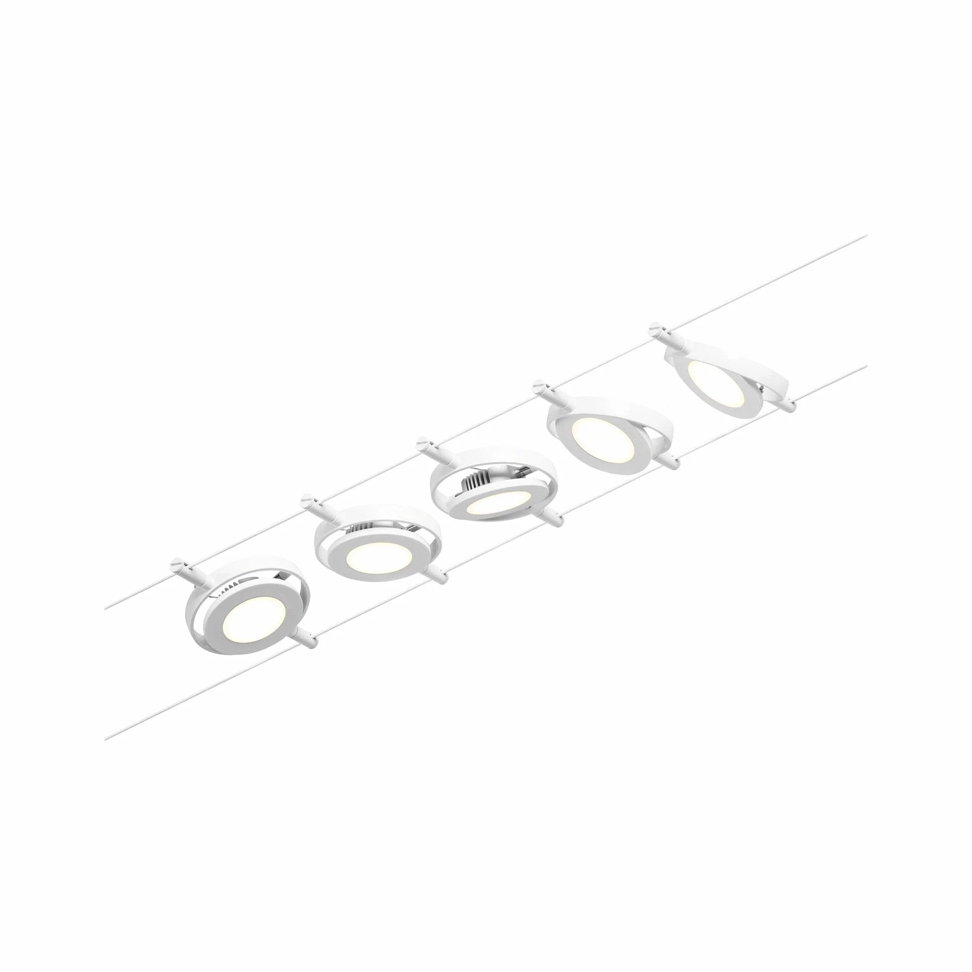 Paulmann CorDuo Juego sistema cable LED RoundMac DC 5x4.5W extensible Blanco cromado 3000K