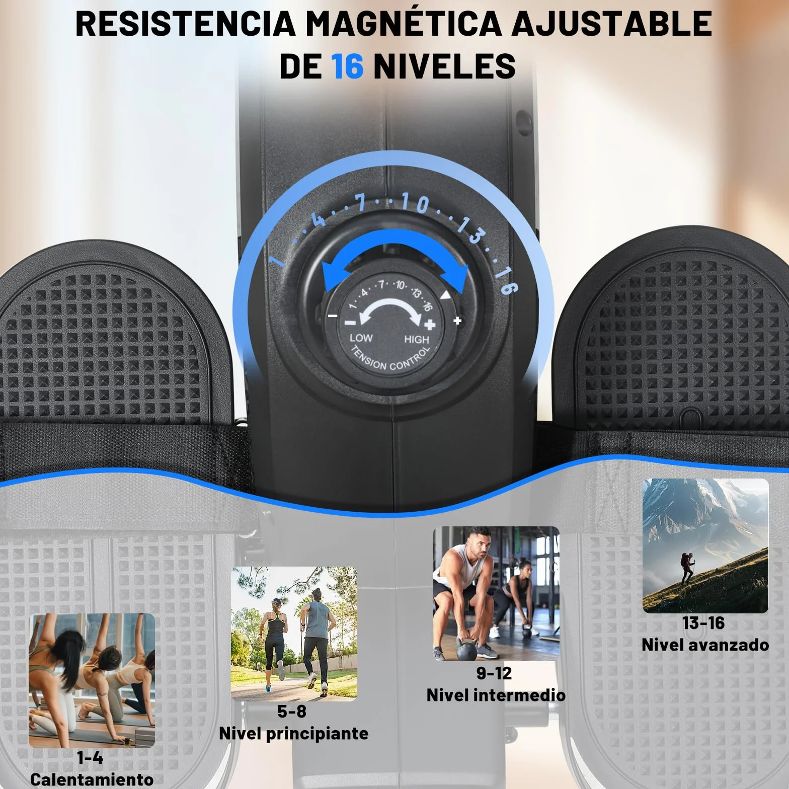 Máquina de Remo para casa, Máquina Remo casa con 16 Niveles de Resistencia, Pantalla LCD, Rowing Machine Magnético súper silenciosa, Nuevo Diseño, Mquina De Remo Profesional Gym En Casa