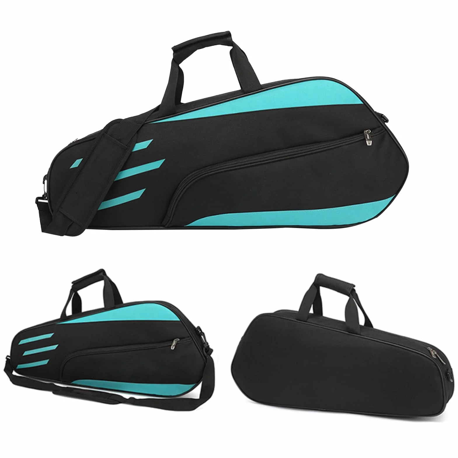 3 Bolsa de Tenis de Raqueta - Ceta de Transporte de Hombro de bádminton Impermeable, Cubierta de Raqueta organización | Bolsa de Racquetball portátil para Hombres para Hombres, Soporte para