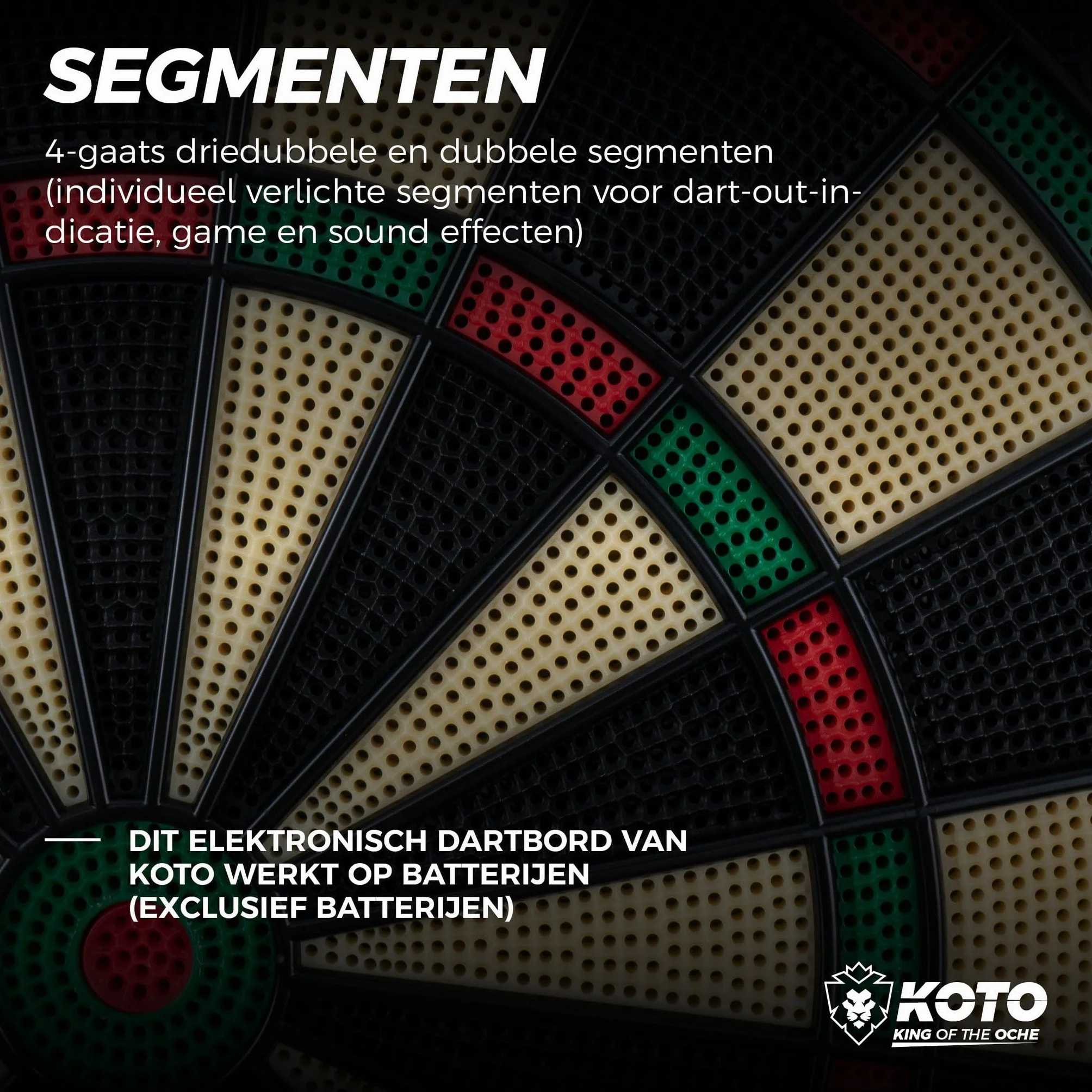 KOTO – Diana Electrónica Classique Soft (39x1,5x43,3 cm), 6 Dardos Soft, 32 Juegos, 590 Variantes, para Niños y Adultos