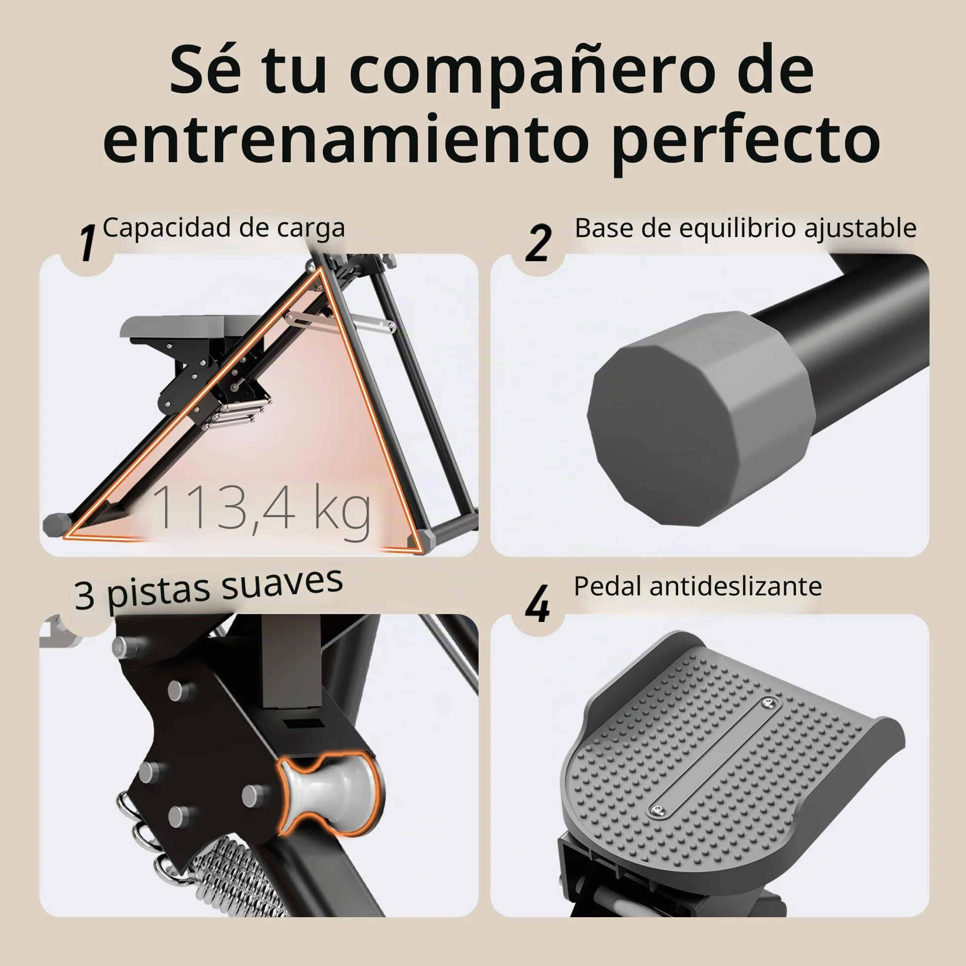 MOMODA Escalera escaladora Vertical Plegable Ajustable para Gimnasio en casa, Entrenamiento de Cuerpo Completo