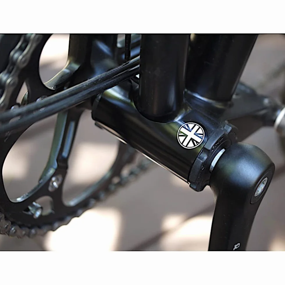 Pegatinas de aleación de aluminio BMX para brompton pegatina Horquilla soporte inferior horquilla trasera evita la fricción para brompton proteger (negro)