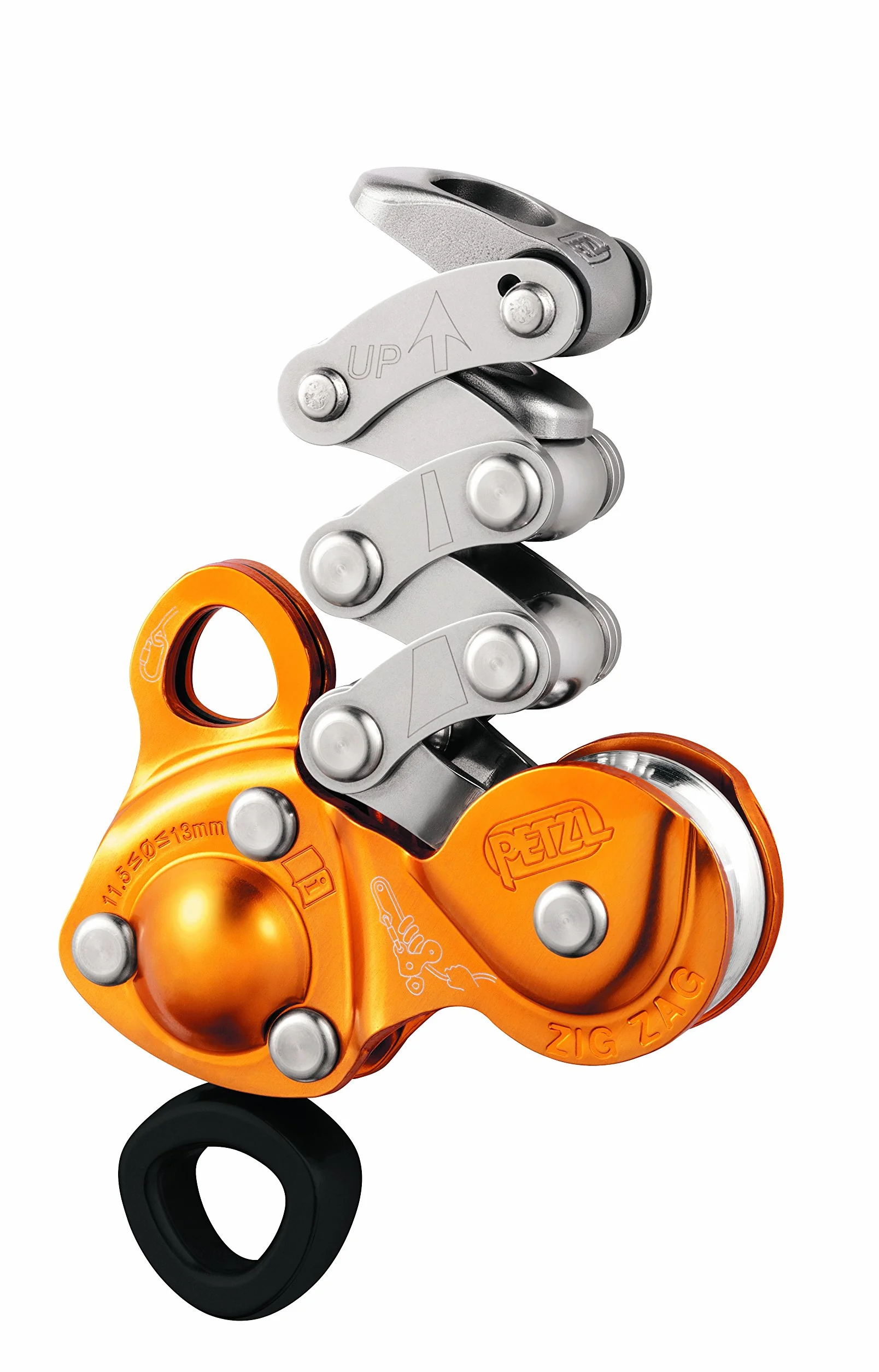PETZL D22A Zigzag - Prusik Mecánico Mantenimiento de Árboles, 11.5mm-13mm