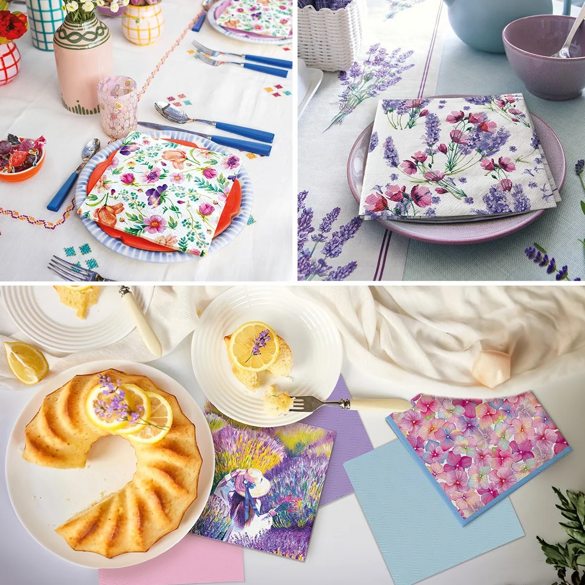 Servilletas Papel 3 Capas 33 x 33 cm 20 Unidades Arreglo Floral