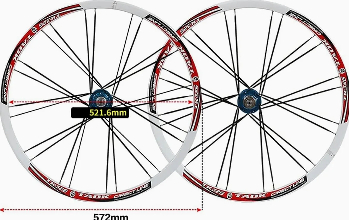 Bicicletas Grupo de ruedas Juego de ruedas de freno de disco de 26 ", juego de ruedas de bicicleta de montaña con tambor de flores desmontable rápido, juego de ruedas de freno de disco, llanta de bici