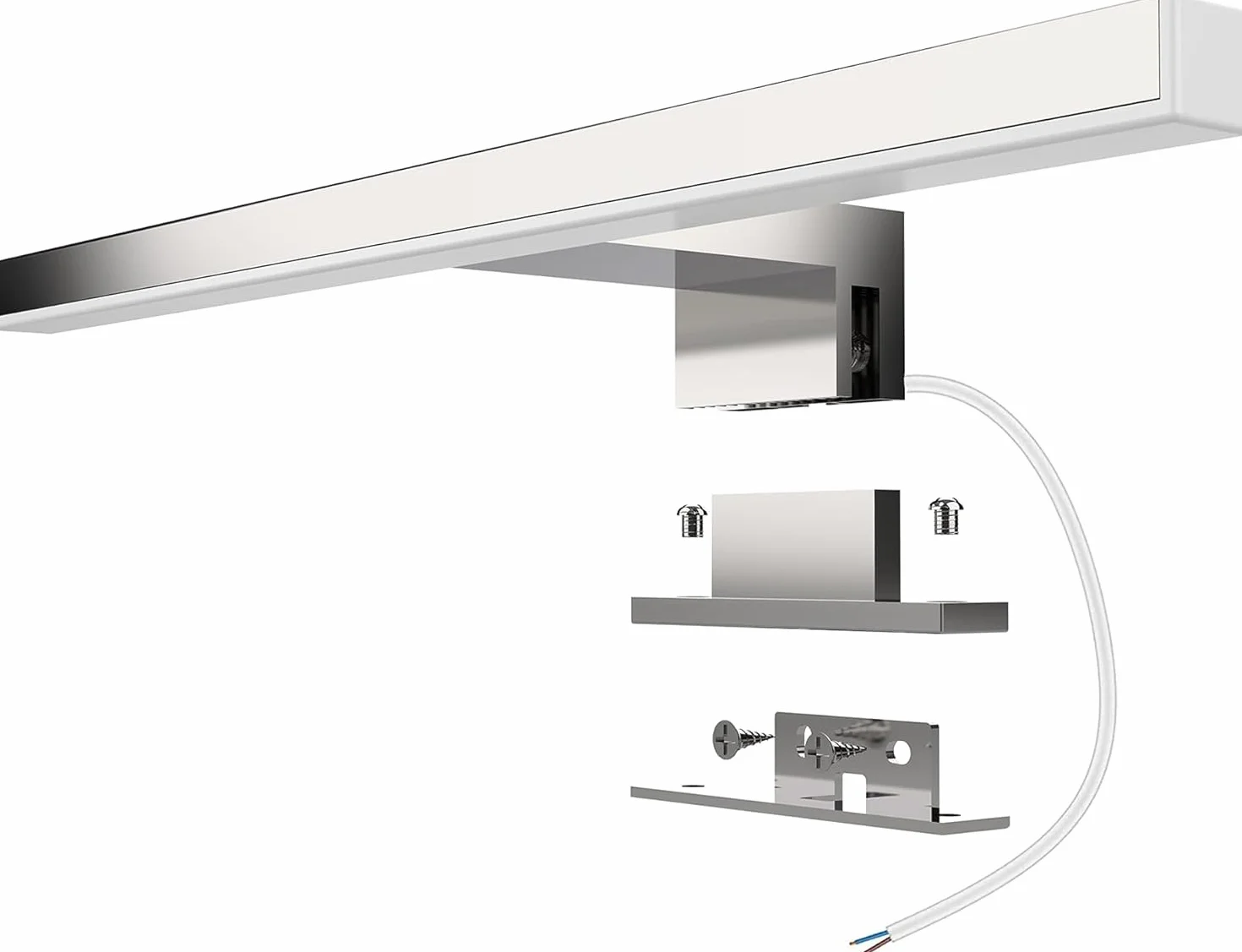 Lámpara de Acero Inoxidable LED 3 en 1 Espejo Baño 5W 400LM 30cm 230V 4000K Blanco Neutro