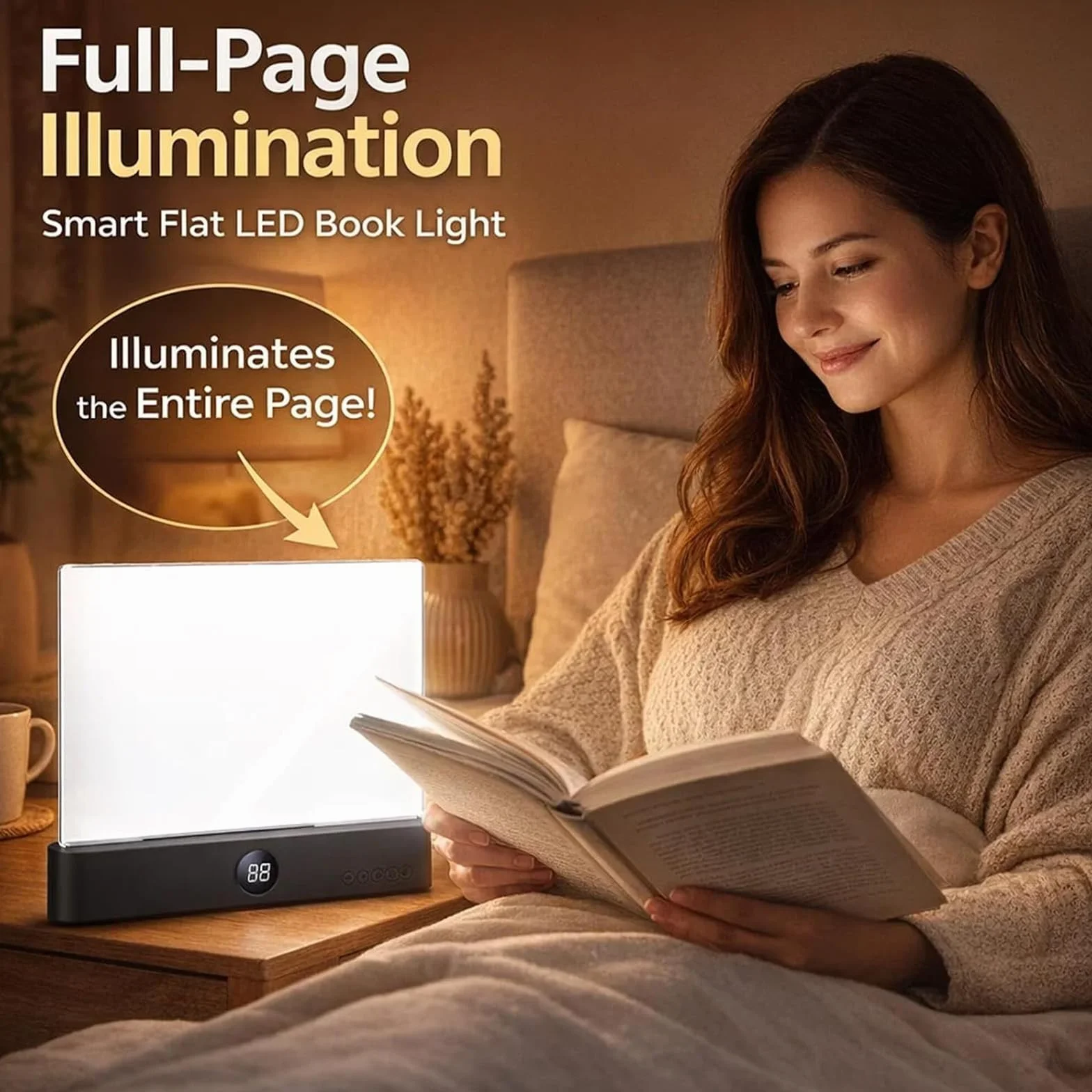 Genérico Smart LED Book Light Luz para Leer Libros en la Cama Luces Planas para Lectores