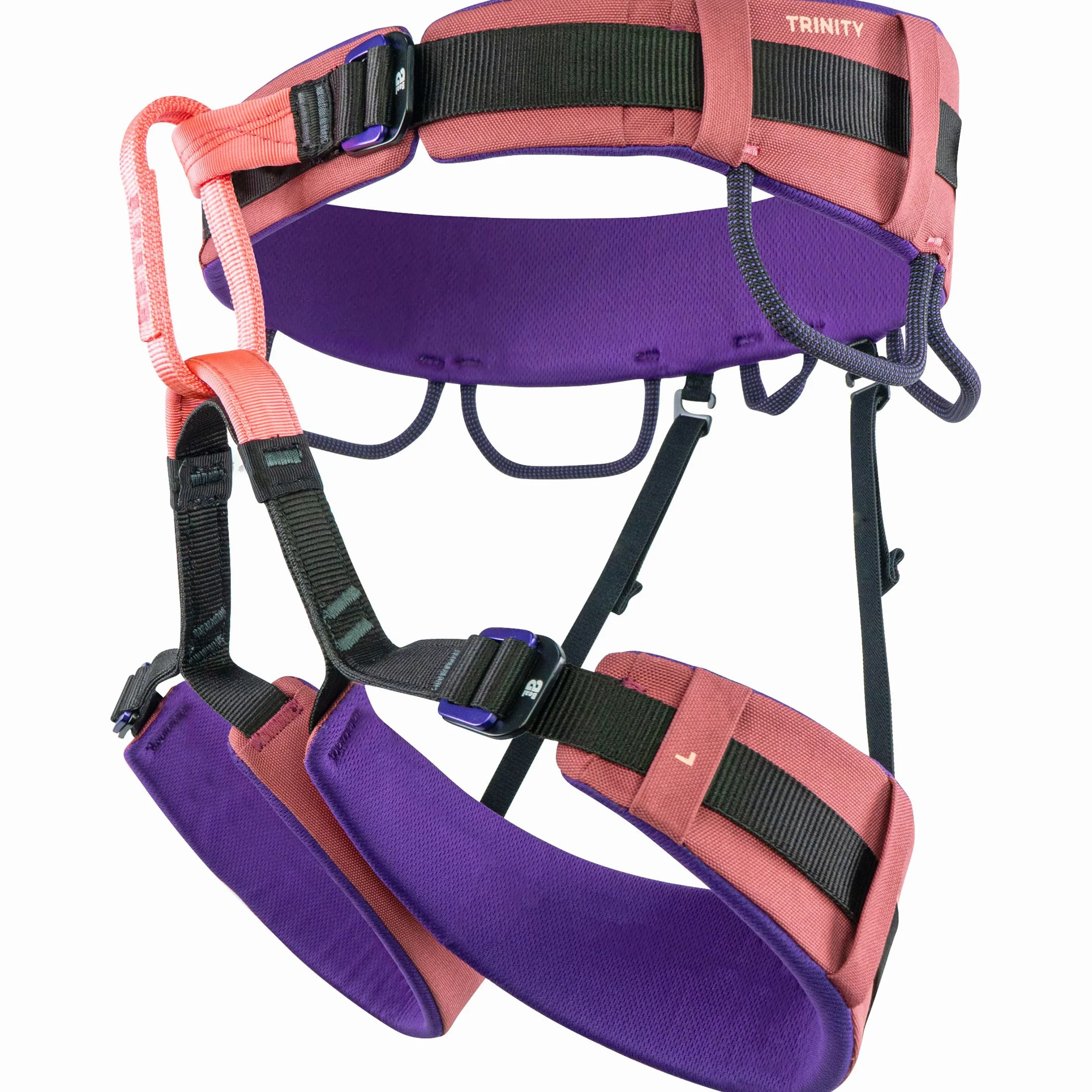Beal Trinity - Arnés de escalada unisex (69-79 cm), color rosa