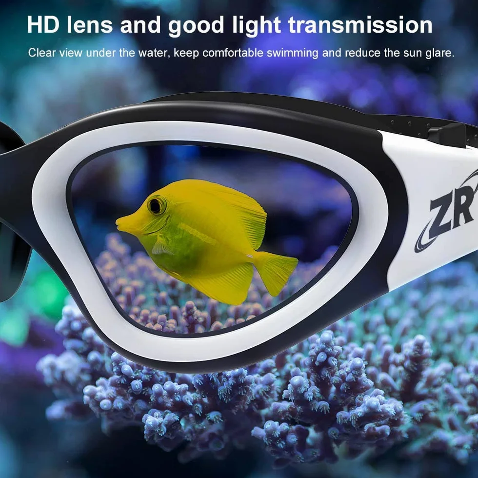ZIONOR G1 - Gafas de natación polarizadas para unisex y adulto y mujer, anti niebla, 100% anti UV gafas de buceo